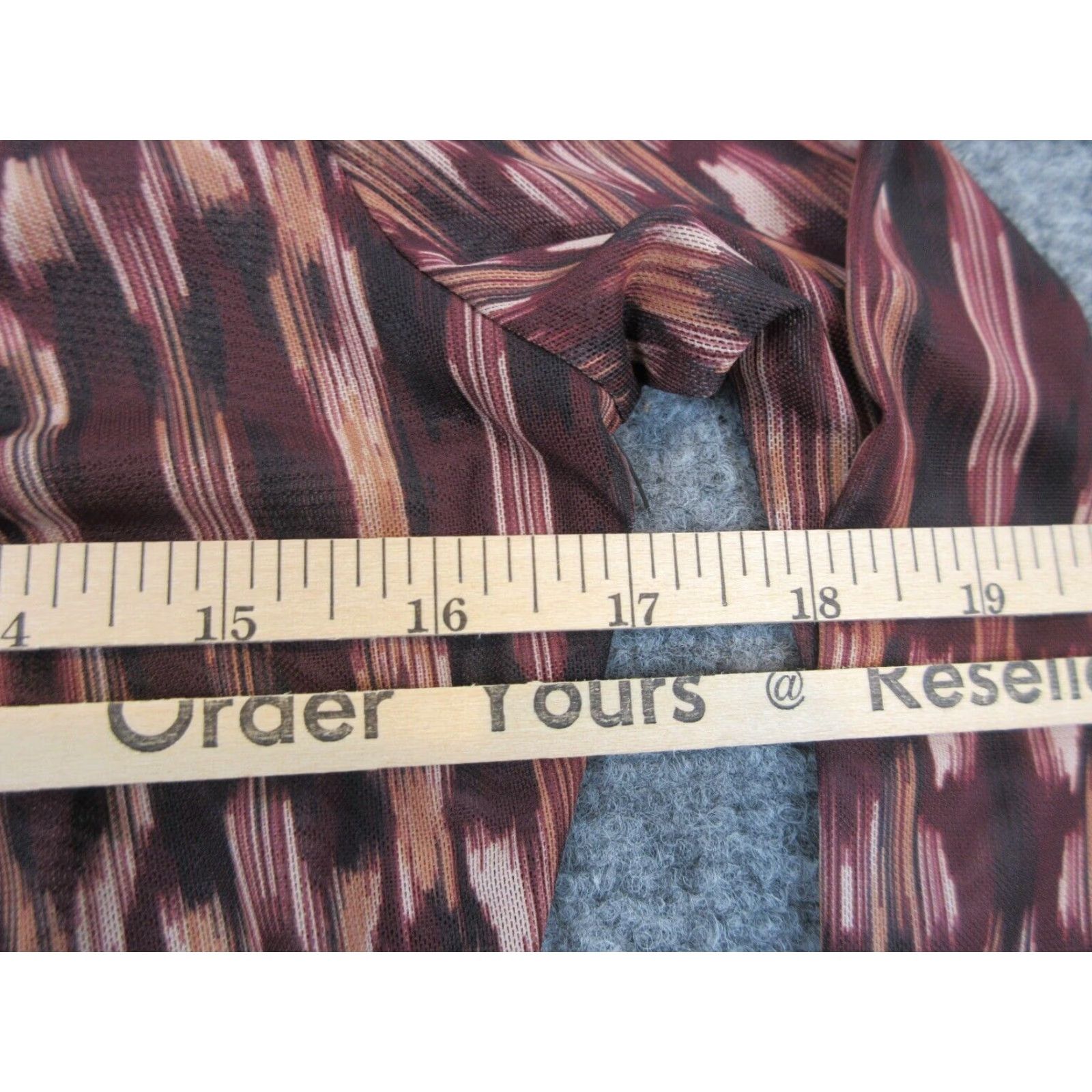 Vintage Liverpool Women's Brown Red Geometric Long Sleeve Button Up Blouse Stretch XS Size XS / US 0-2 / IT 36-38 - 4 Thumbnail