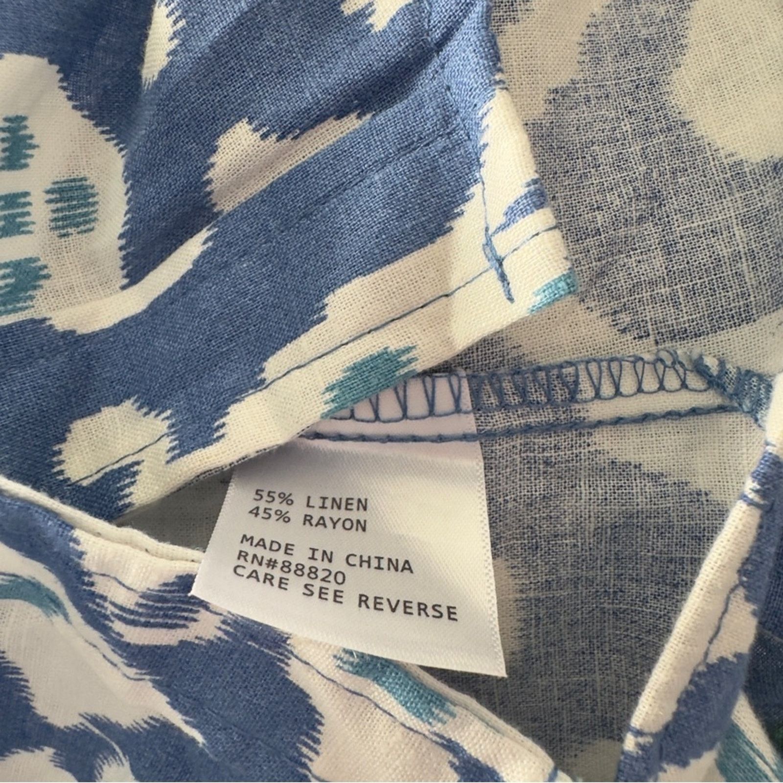 Other Christian Siriano Blue and White Button Down Shirt Abstract Size L / US 10 / IT 46 - 9 Thumbnail