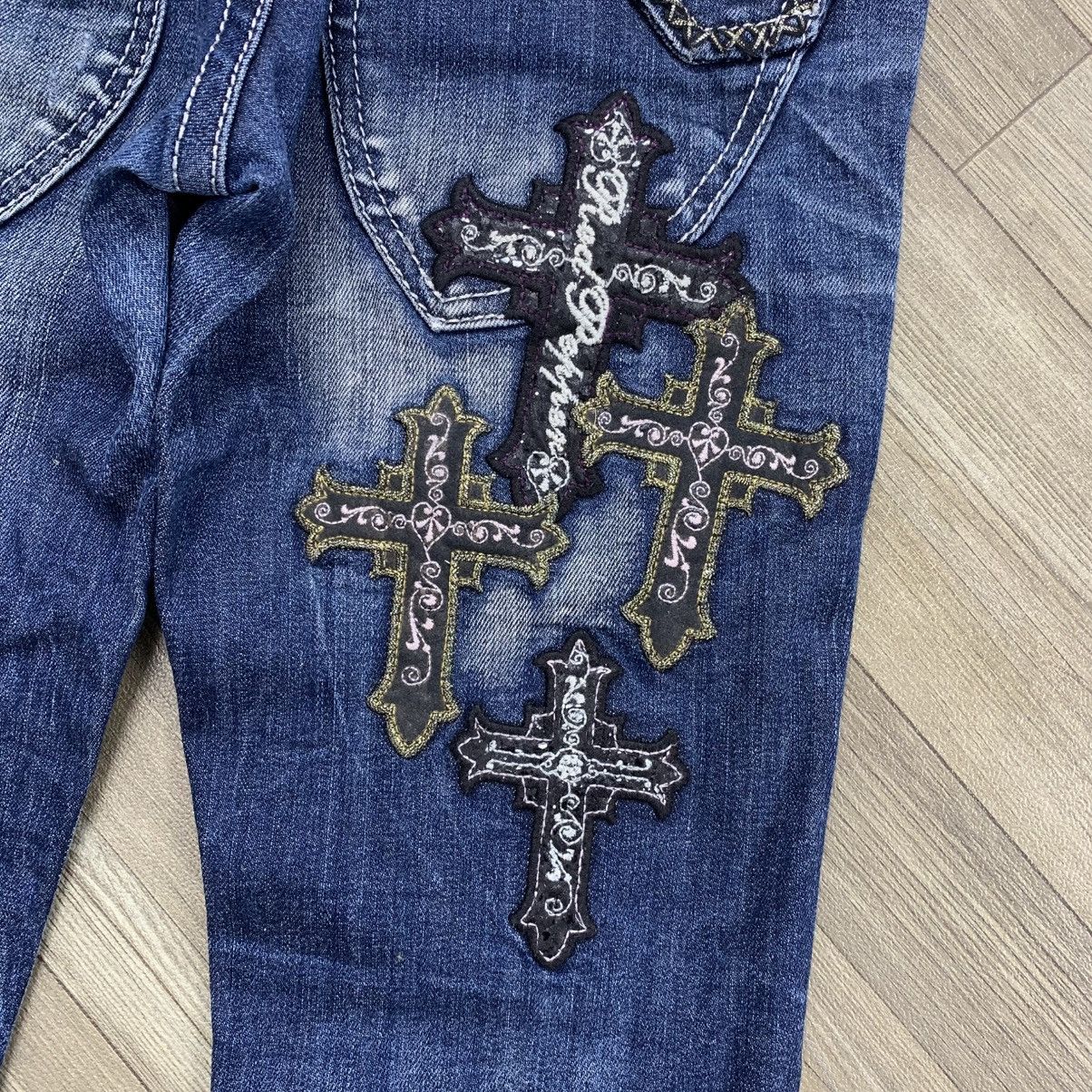 Japanese Brand Y2K Vintage Red Pepper Cross Punk Distressed Skinny Jeans Size US 28 / EU 44 - 6 Thumbnail