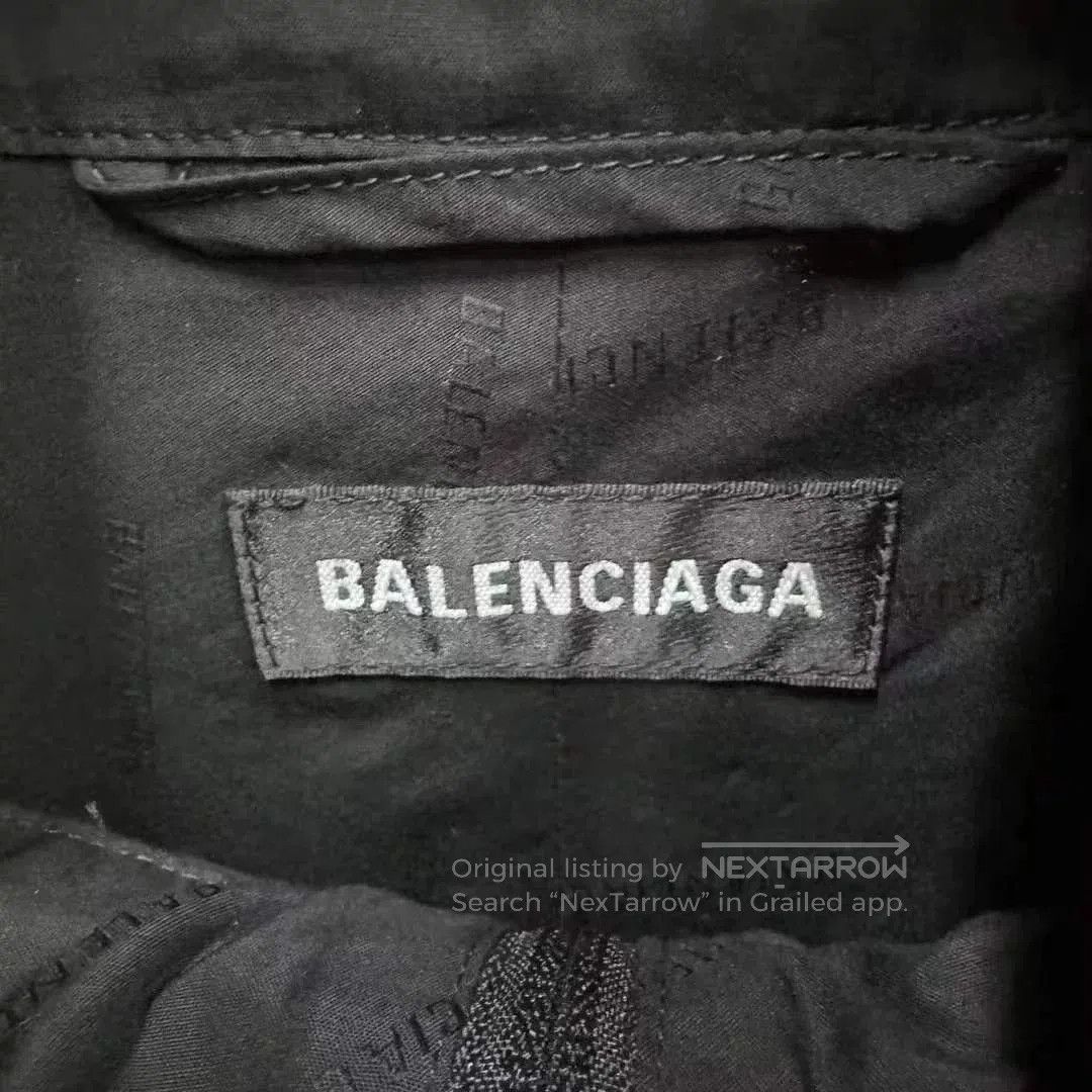 Balenciaga Black White Windbreaker Jacket.