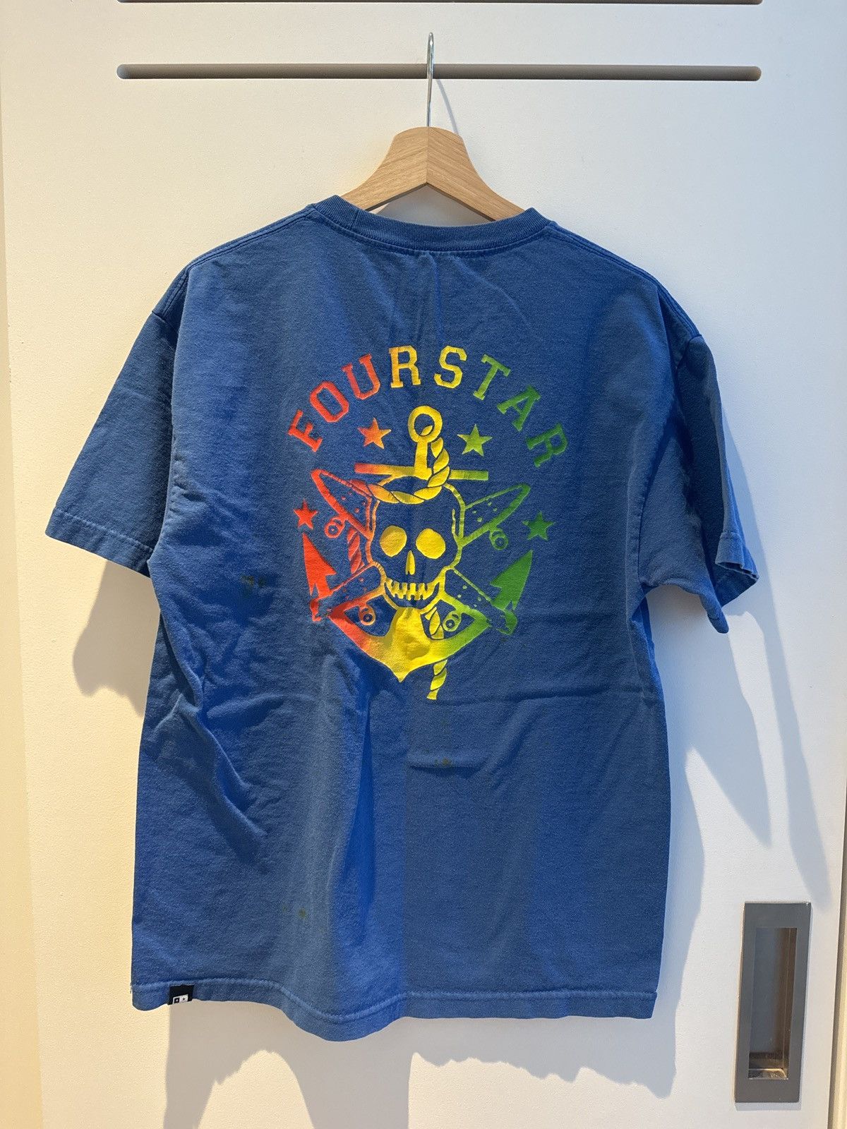 Fourstar × Vintage Fourstar Skull Anchor Rasta T Shirt Size US L / EU 52-54 / 3 - 1 Thumbnail