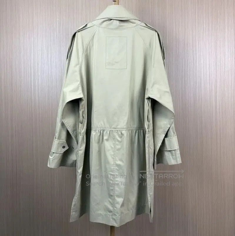 Burberry Burberry M Size Light Green Cotton Trench Coat. Size M / US 6-8 / IT 42-44 - 2 Thumbnail