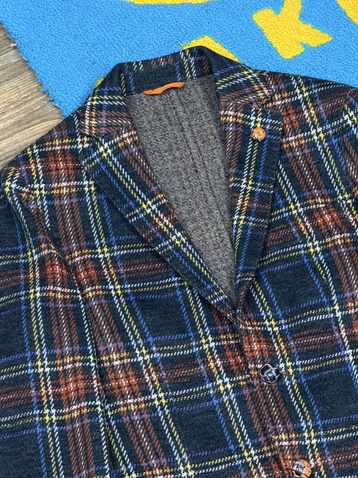 L.B.M. 1911 × Luigi Bianchi L.B.M 1911 Wool Checked Multicolour Two Piece Blazer Jacket Size 46R - 2 Thumbnail