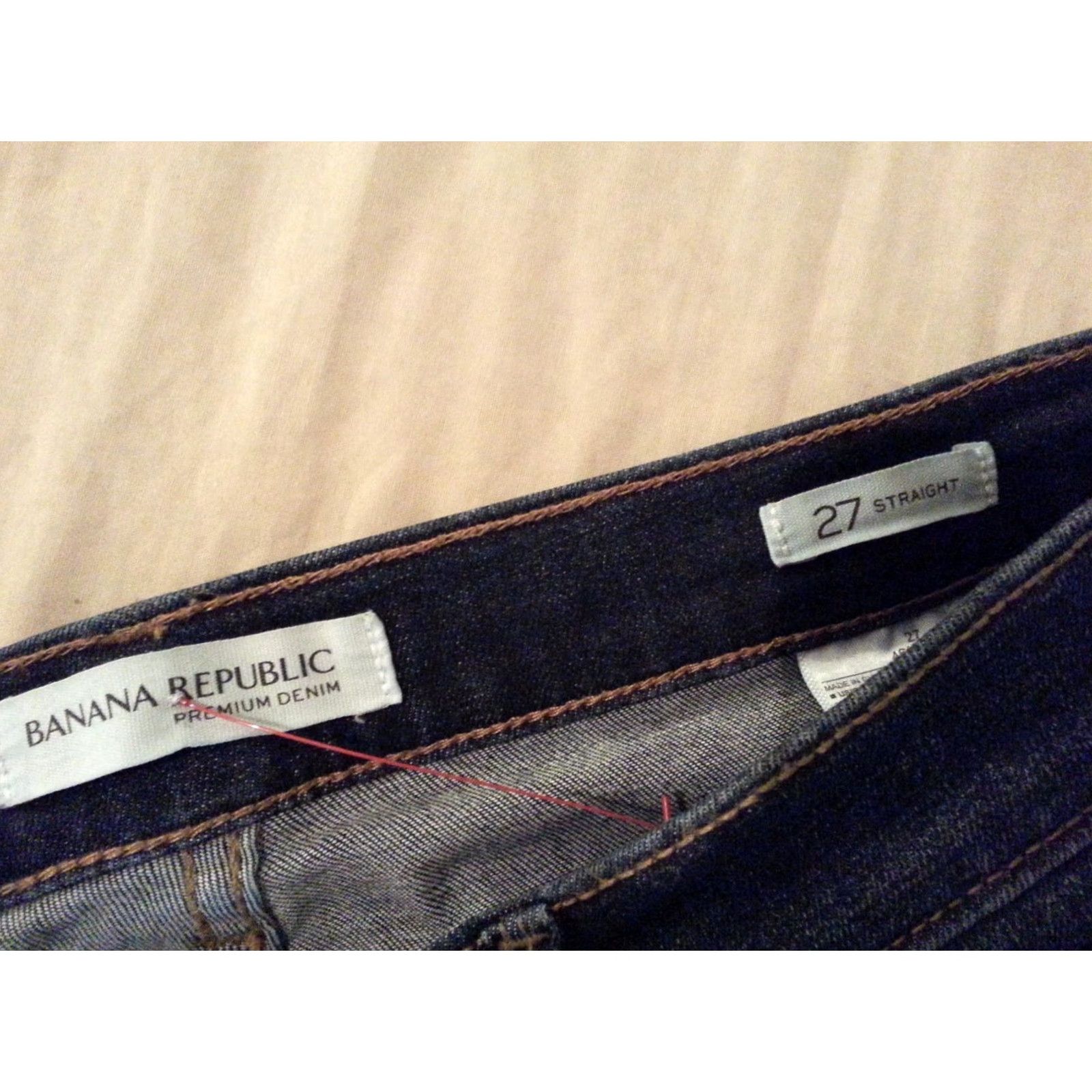 Banana Republic Womens Banana Republic Jeans 27 Straight Denim 30x30 Blue Denim Jeans Womens 27 Straight Leg Pants Size 27" / US 4 / IT 40 - 3 Thumbnail