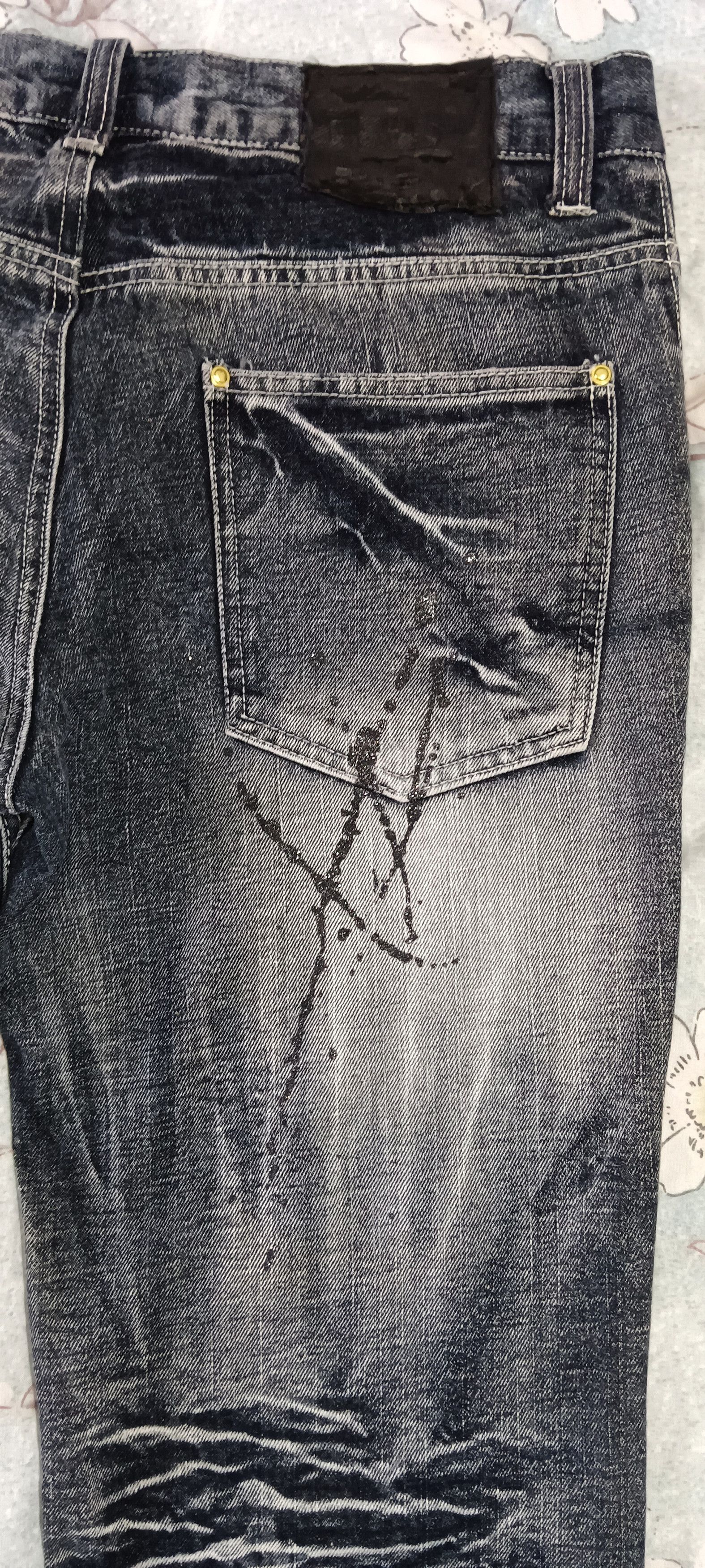 LOWBOX Zerosail Lowbox Distressed Punk Flare Denim Size US 32 / EU 48 - 6 Thumbnail
