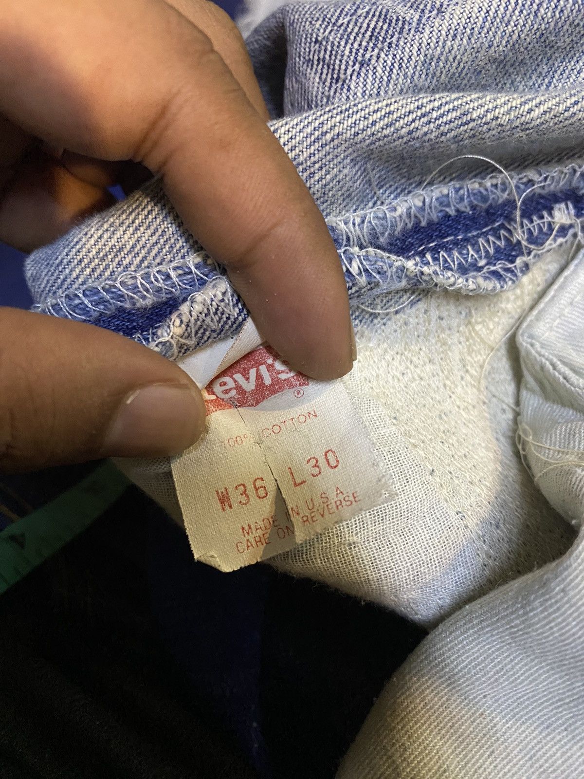 Levi's × Levi's Vintage Clothing × Vintage Levis vintage USA 🇺🇸 distressed Size US 35 - 8 Thumbnail