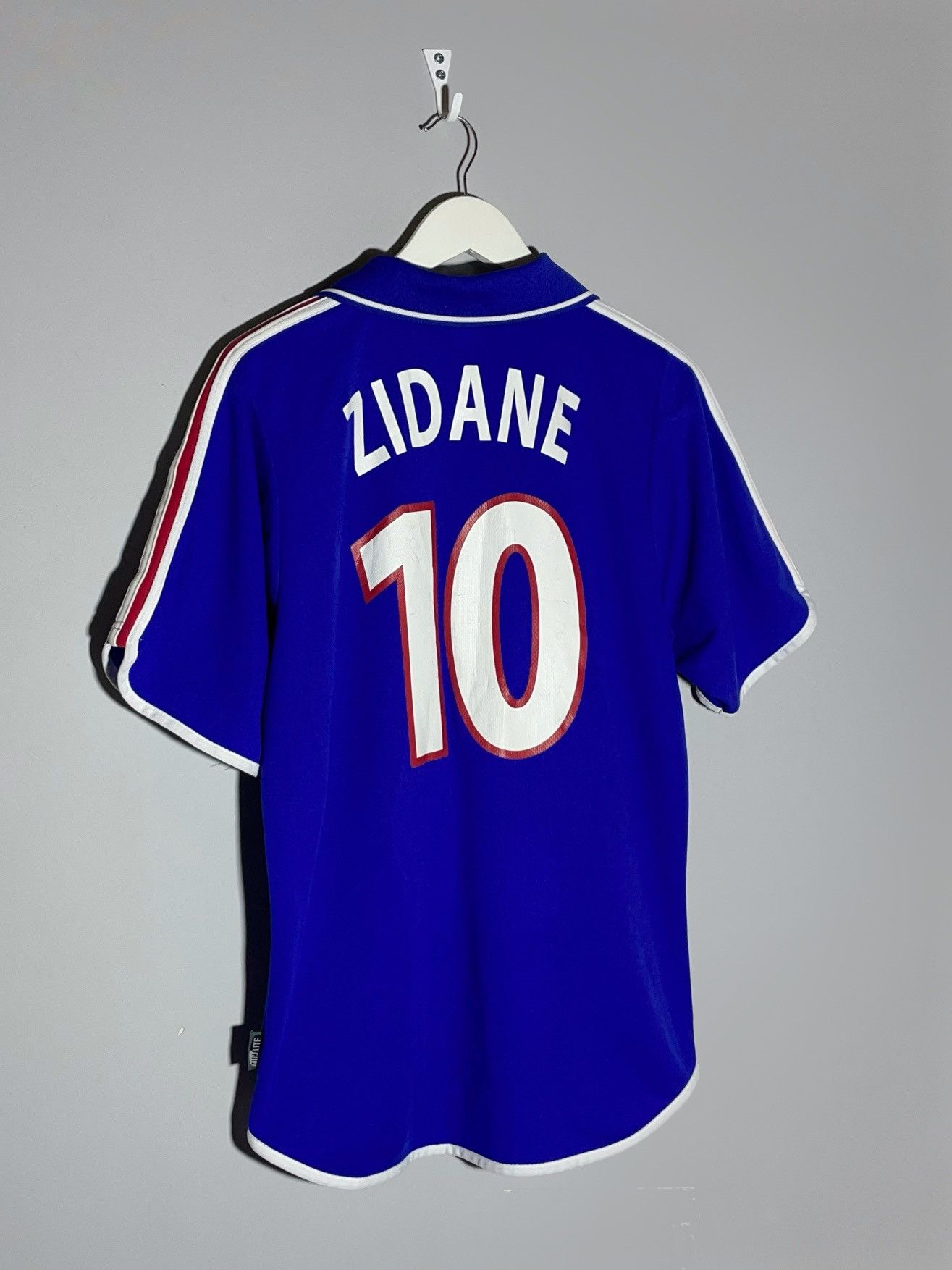 Image of 10 Zidane National Team France 2010 Adidas Football Shirt in Blue, Men's (Size Small)