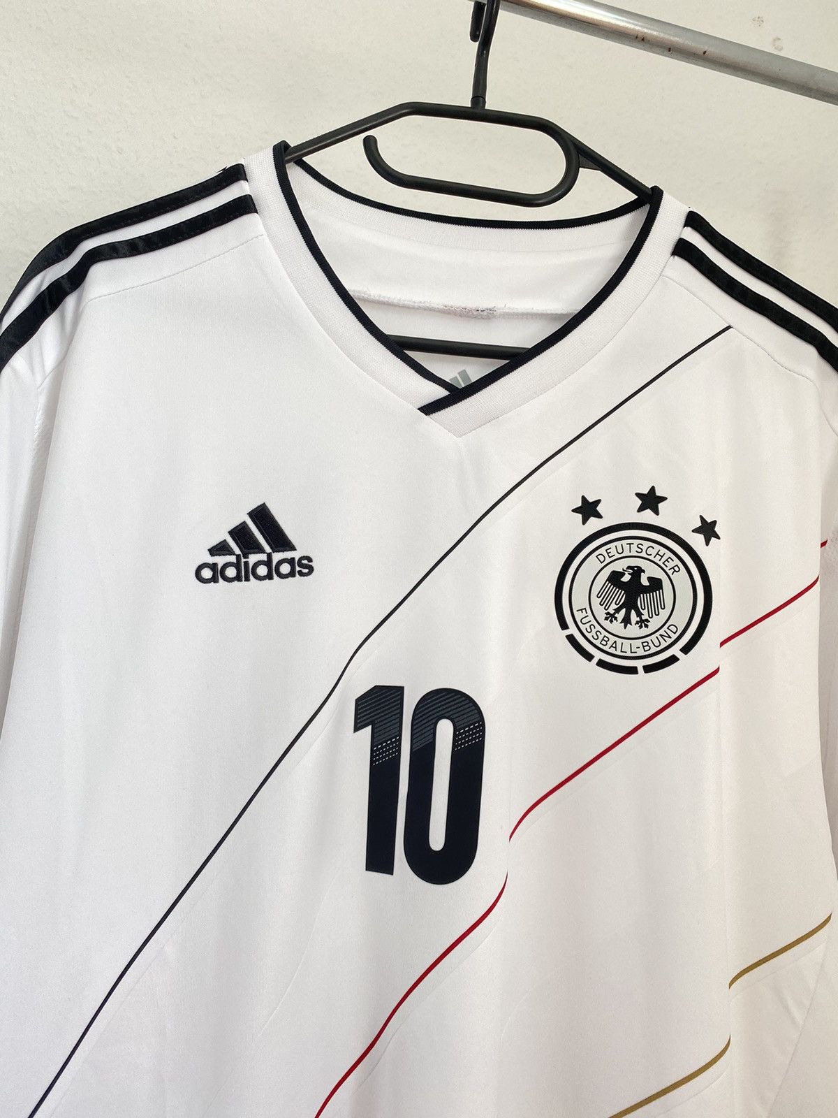 Adidas Germany 2012 2013 Podolski #10 Football Soccer Jersey France Size US XL / EU 56 / 4 - 3 Thumbnail