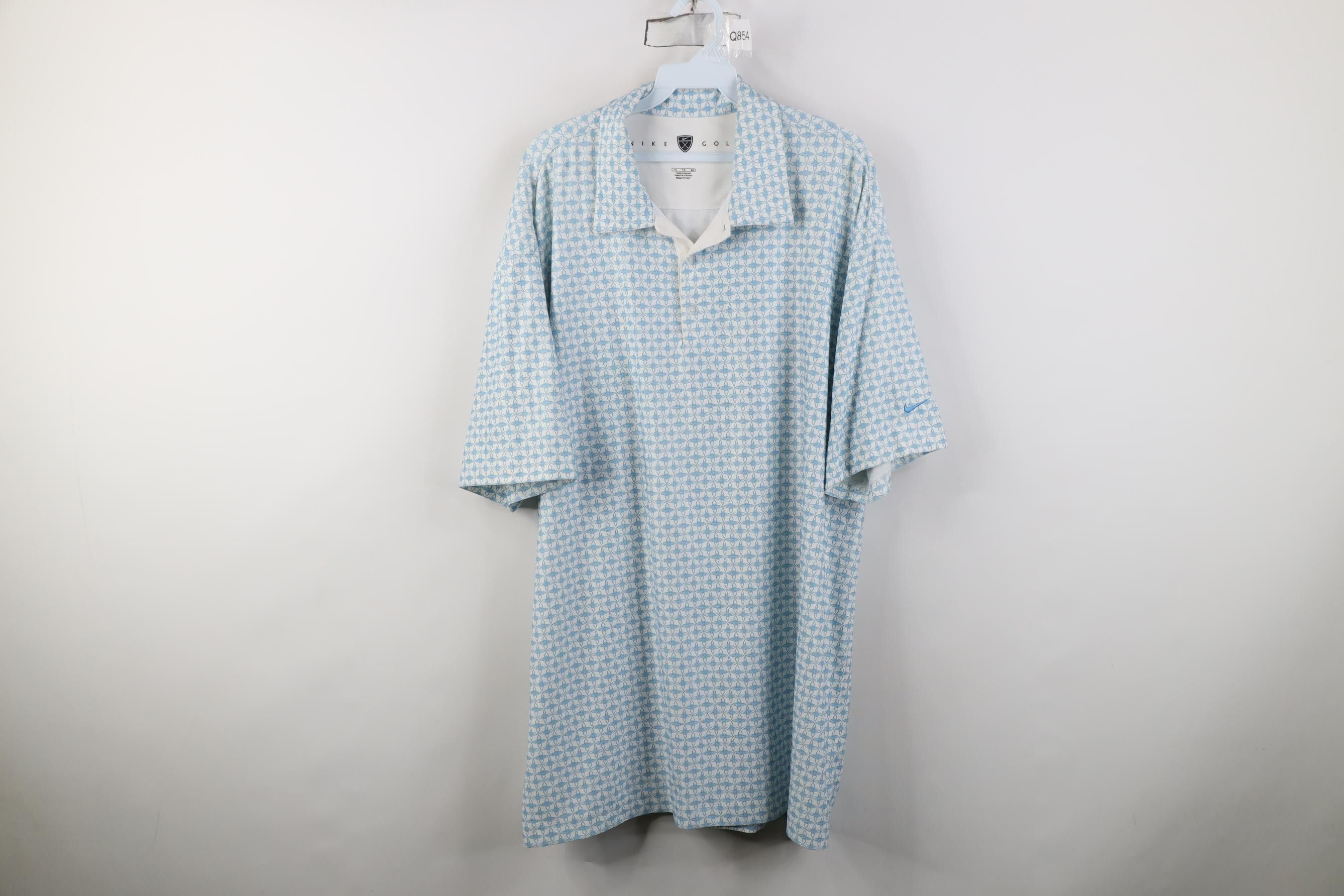 Nike Nike Golf Mini Swoosh Geometric Flower Knit Golfing Polo Size US XL / EU 56 / 4 - 1 Thumbnail