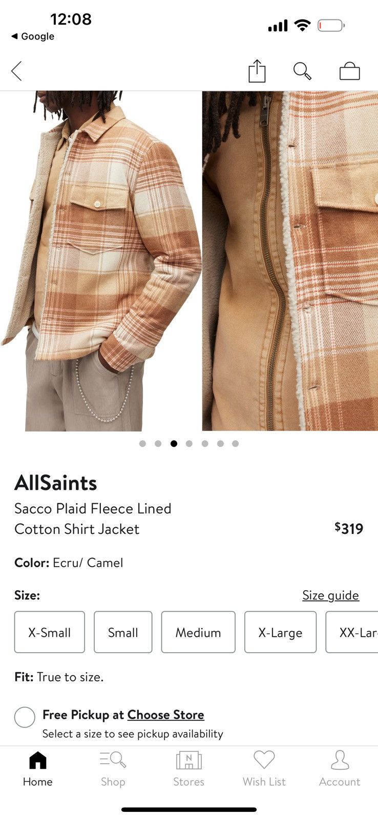AllSaints Sherpa- in nordstroms now $319