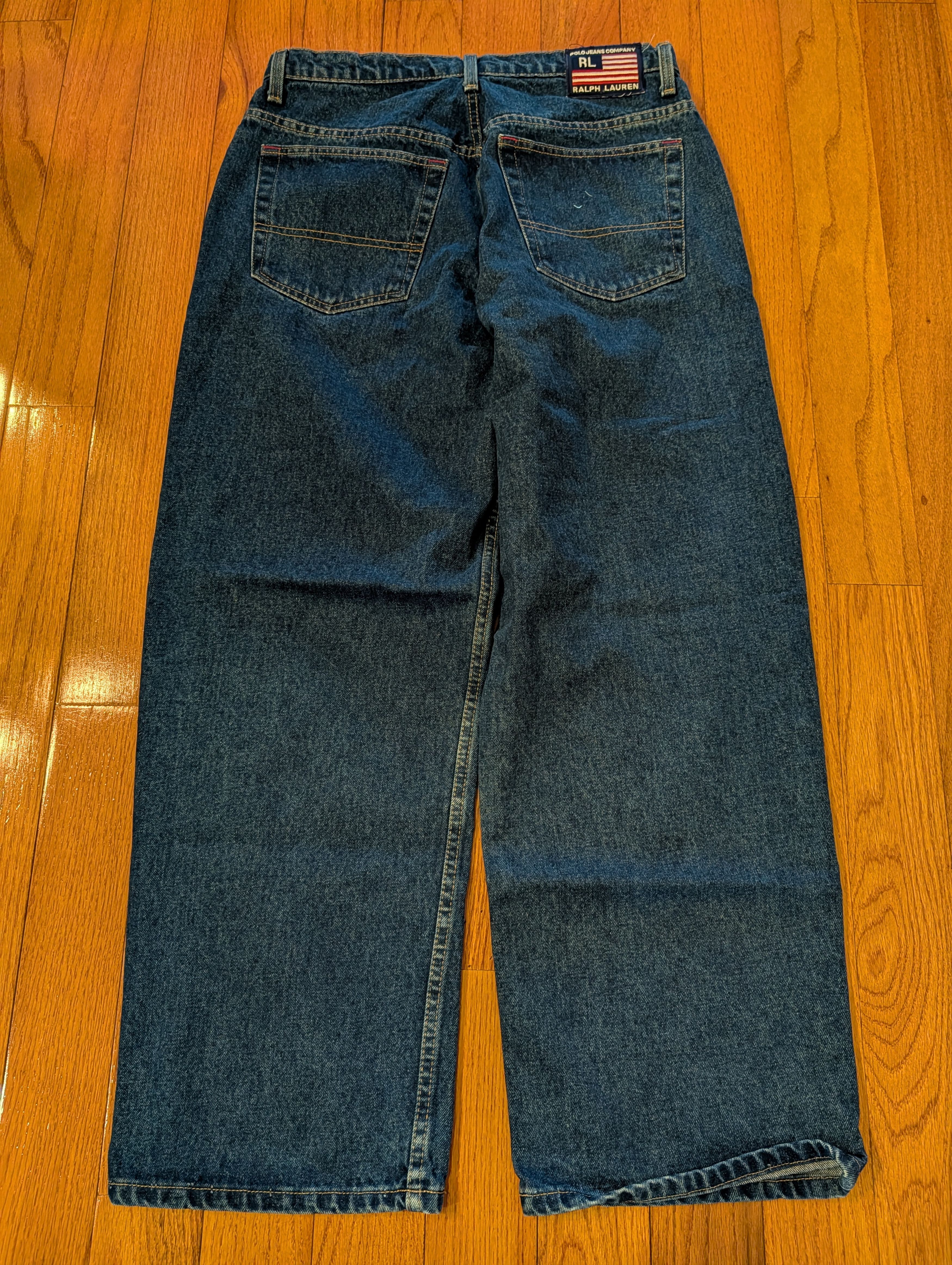 Polo Ralph Lauren Vtg 90s Polo Jeans Co Ralph Lauren Banner Jean Baggy 33x30 Size US 33 - 1 Thumbnail