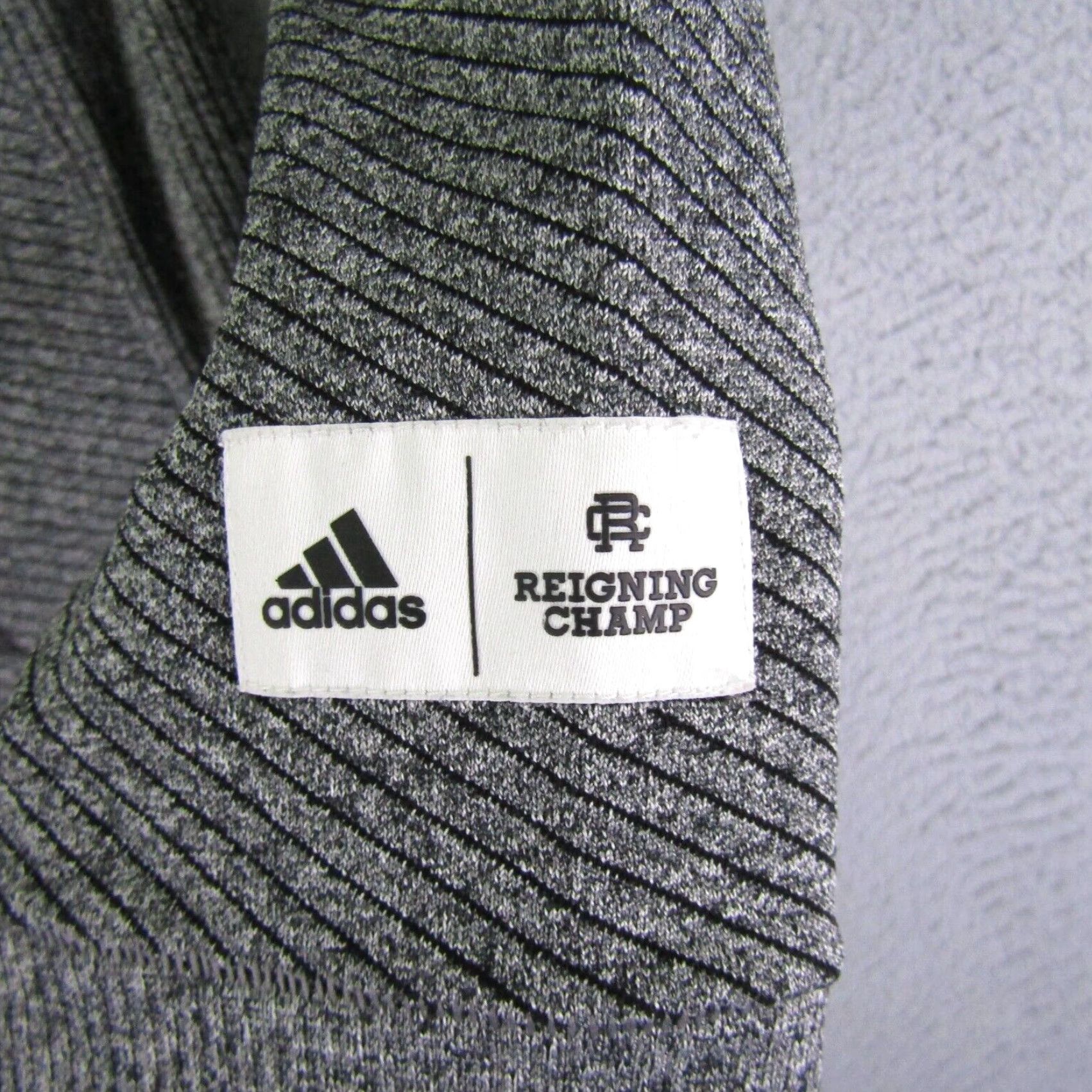 Adidas Adidas Hoodie Womens Small Gray Reigning Champ Thumbholes Full Zip Up Jacket Sweatshirt Size S / US 4 / IT 40 - 4 Thumbnail