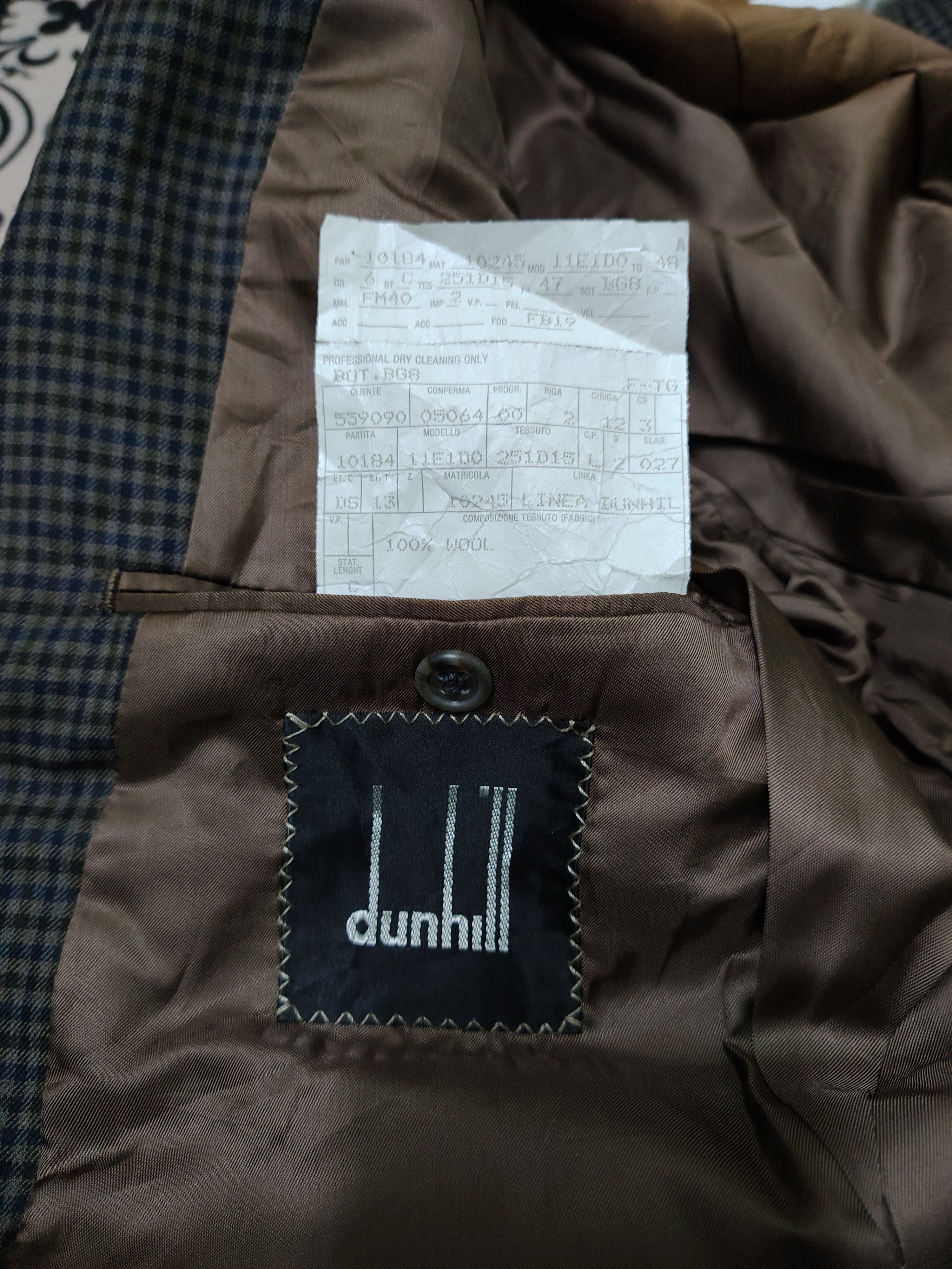 Alfred Dunhill Dunhill Wool Plaid Super 100's Fine Worsted Coat Blazer Size US M / EU 48-50 / 2 - 8 Thumbnail