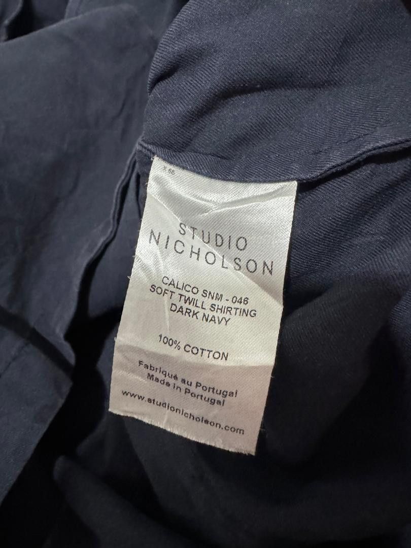 Studio Nicholson Studio Nicholson Soft Twill Shirting Dark Navy Size US S / EU 44-46 / 1 - 5 Thumbnail