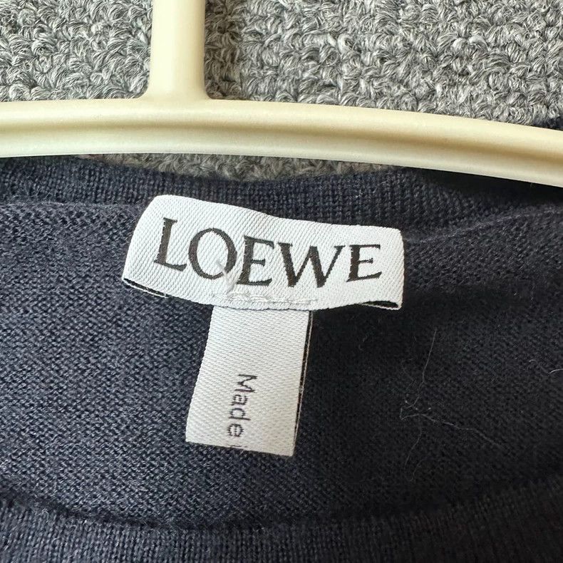 Loewe LOEWE Dark blue pure wool knit shirt Size S / US 4 / IT 40 - 3 Thumbnail