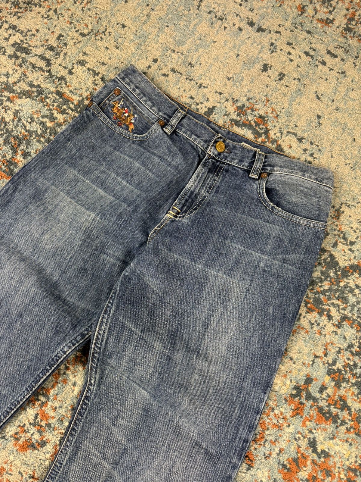 Polo Ralph Lauren Vintage Y2K Polo Ralph Lauren slim fit washed denim jeans Size US 29 - 4 Thumbnail