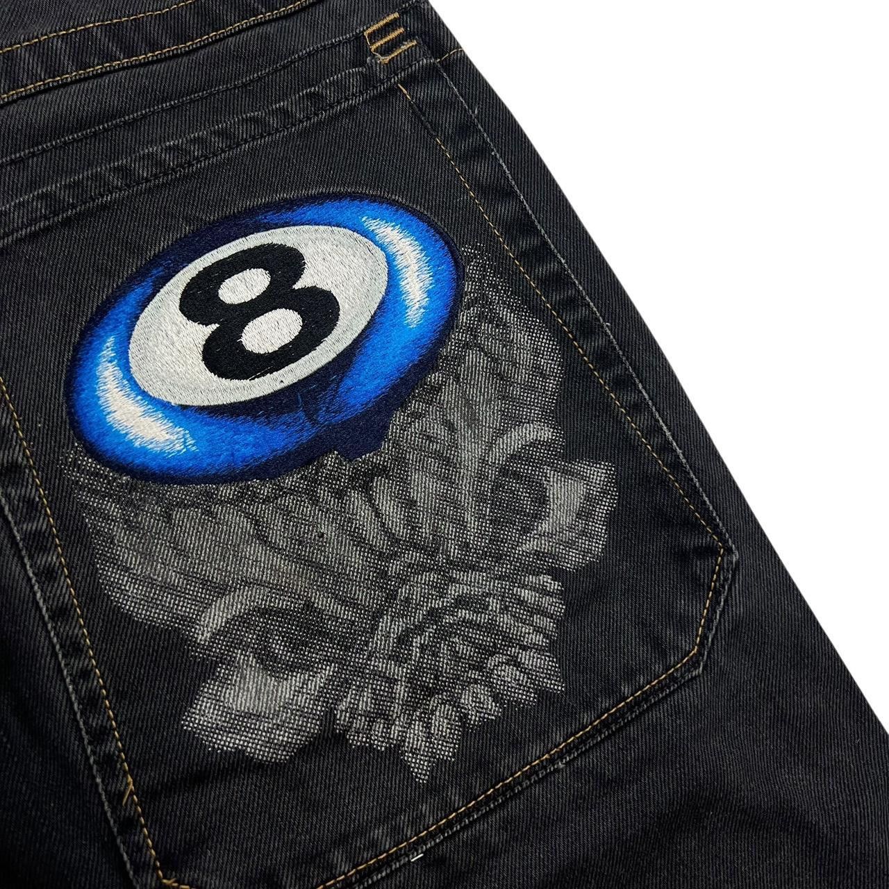 JNCO Vintage Jnco Embroidered 8 Ball Denim Shorts Jorts Waist 34 Size US 34 / EU 50 - 3 Thumbnail