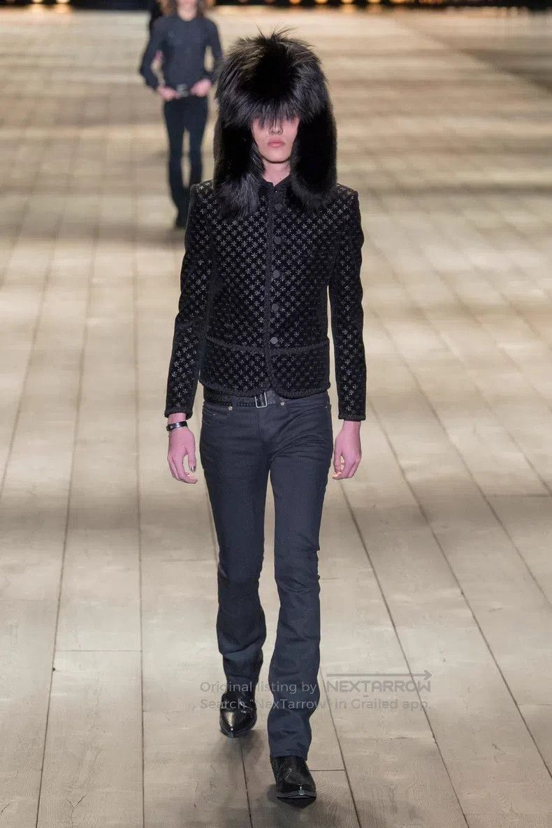 Saint Laurent Paris Saint Laurent Paris Paisley carved long rectangular buckle Size ONE SIZE - 8 Thumbnail