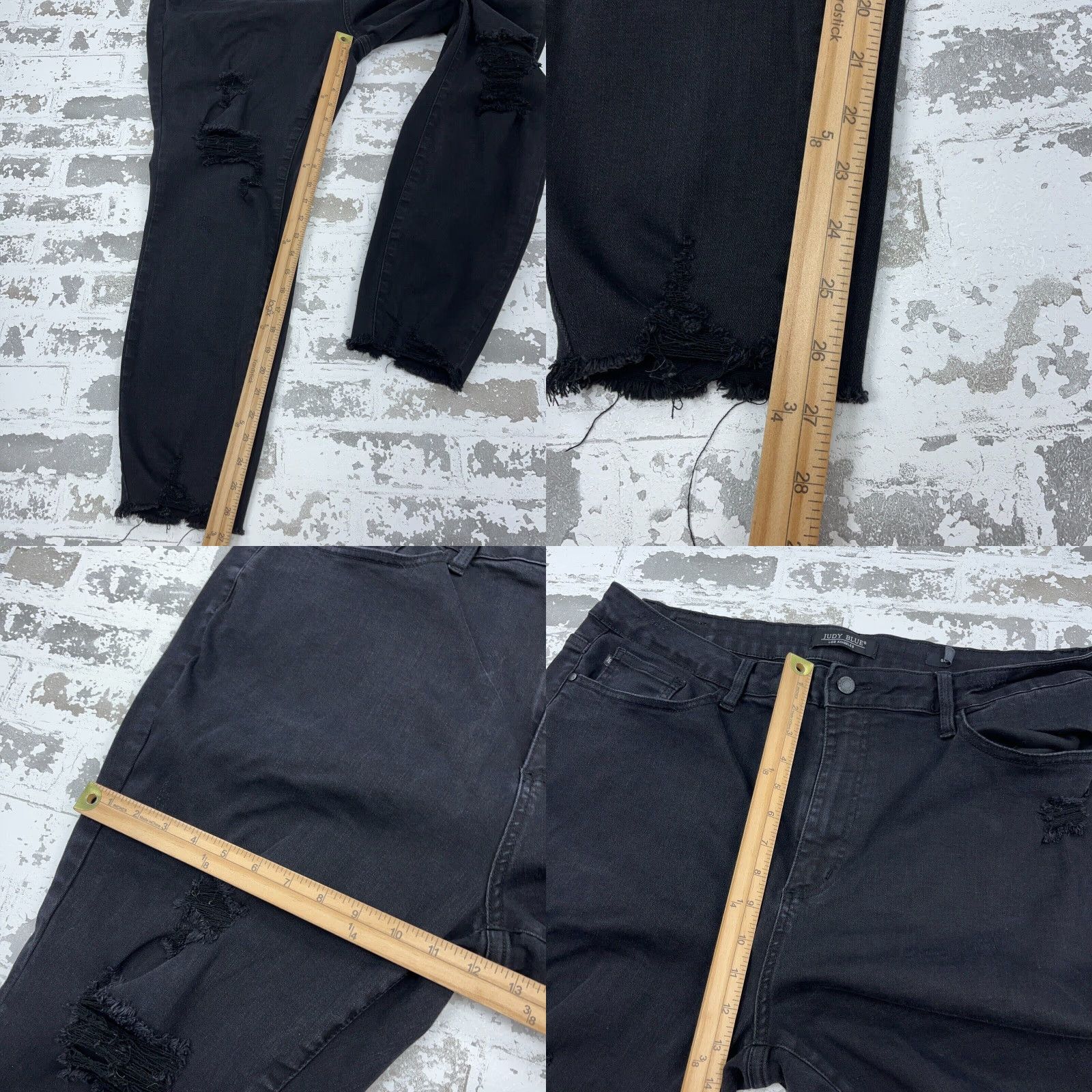Denime Judy Blue Jeans Women 22W Skinny Denim Pants Blue Stretch High Rise 5-Pocket Distressed? Wait holes plus A73 Size 40" / US 18 - 8 Thumbnail