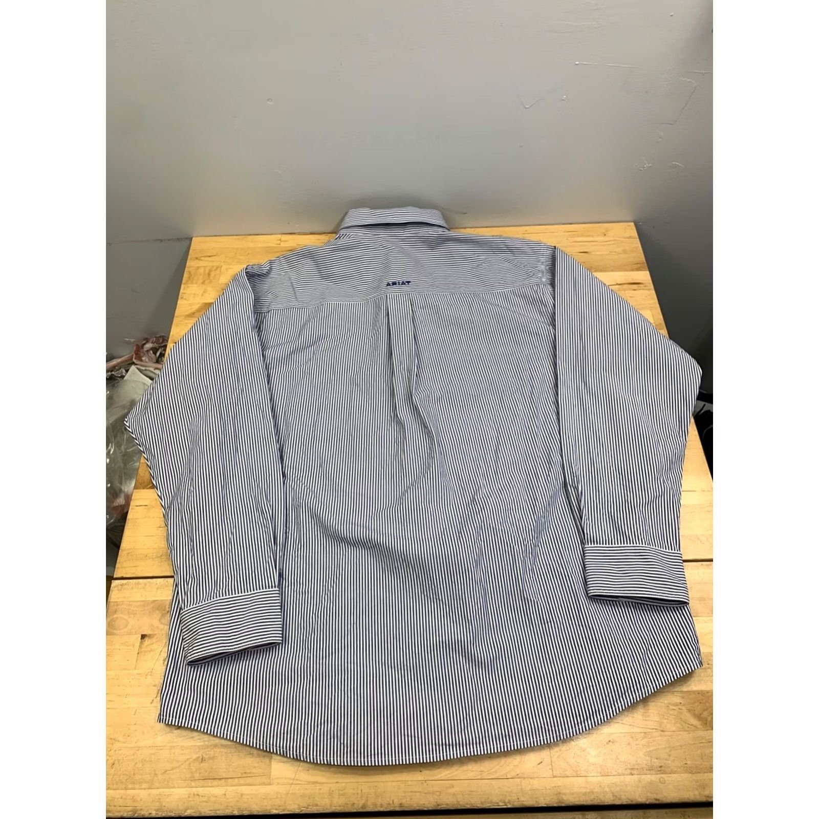Ariat Ariat Pro Series Striped Button-Up Shirt Men XL Blue Casual Work Western Size US XL / EU 56 / 4 - 8 Thumbnail