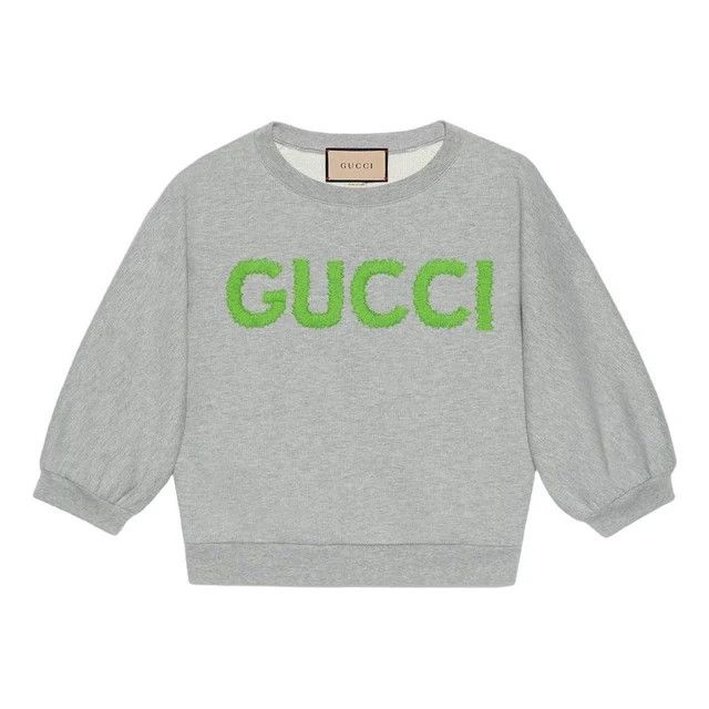 Gucci o1la5ras0526 Cotton Jersey Cropped Sweatshirt in Grey Size L / US 10 / IT 46 - 1 Preview