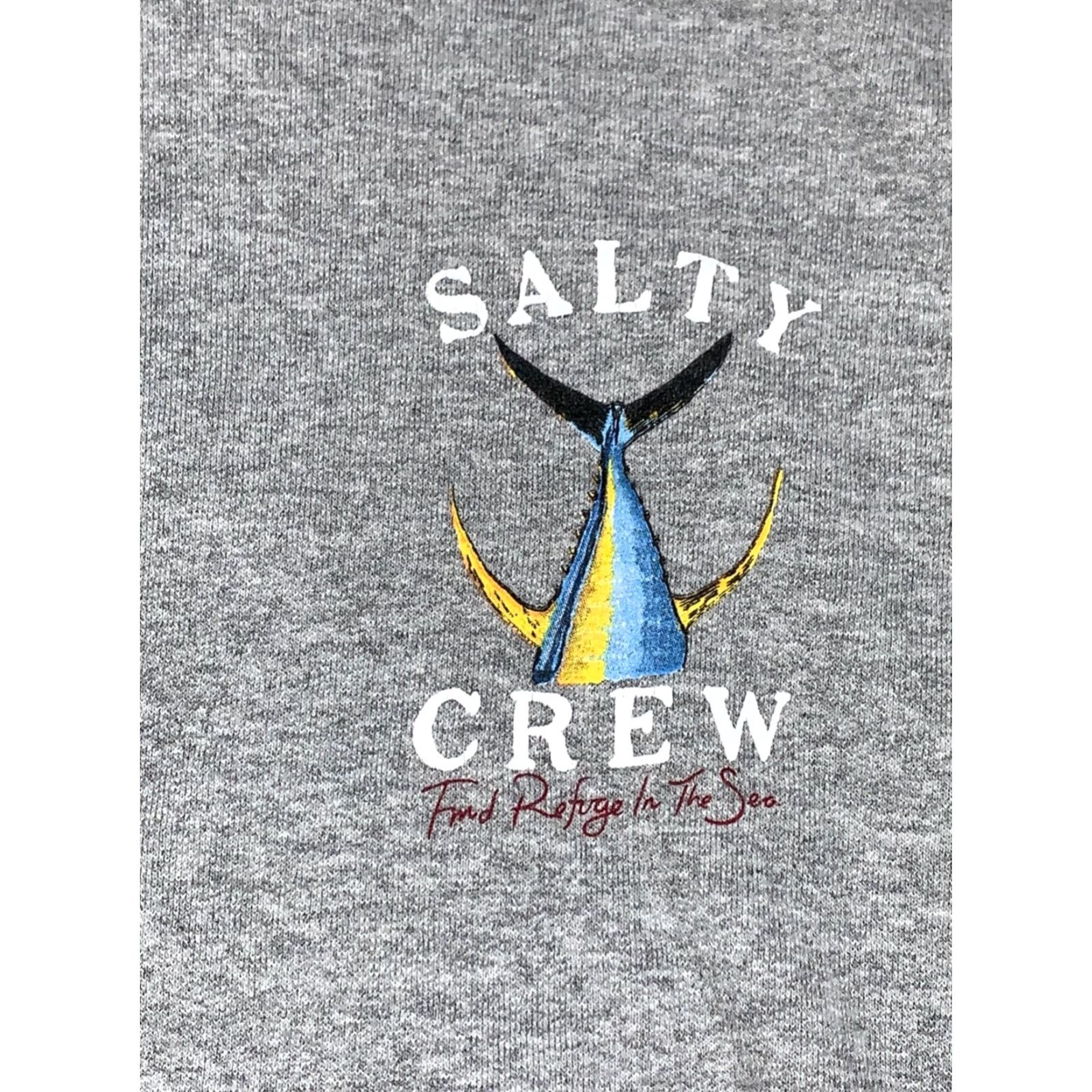 Vintage Salty Crew Gray Hoodie Mens S Pullover Long Sleeve Fish Vintage No #5035 Size US S / EU 44-46 / 1 - 4 Thumbnail