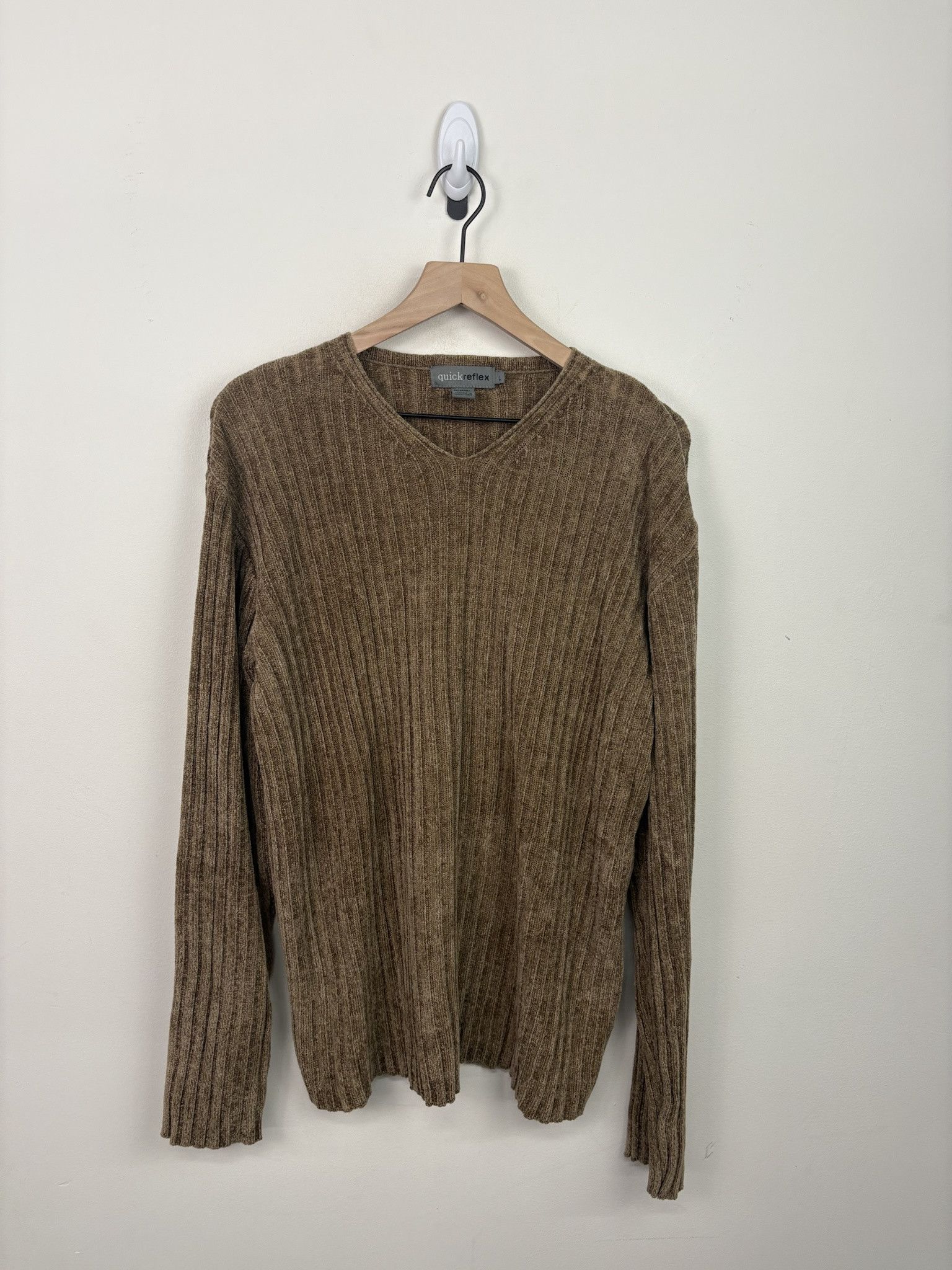 Other Vintage Knit Fleece Quick Reflex V Neck Cardigan Size US L / EU 52-54 / 3 - 1 Thumbnail