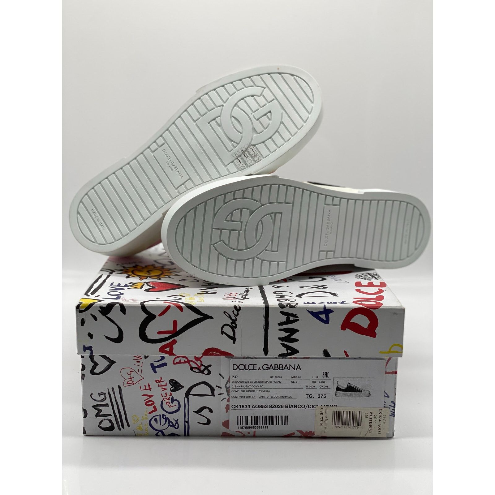 Dolce & Gabbana Dolce & Gabbana Portofino Canvas Sneakers sz. 37.5 EU Size US 7.5 / IT 37.5 - 12 Thumbnail