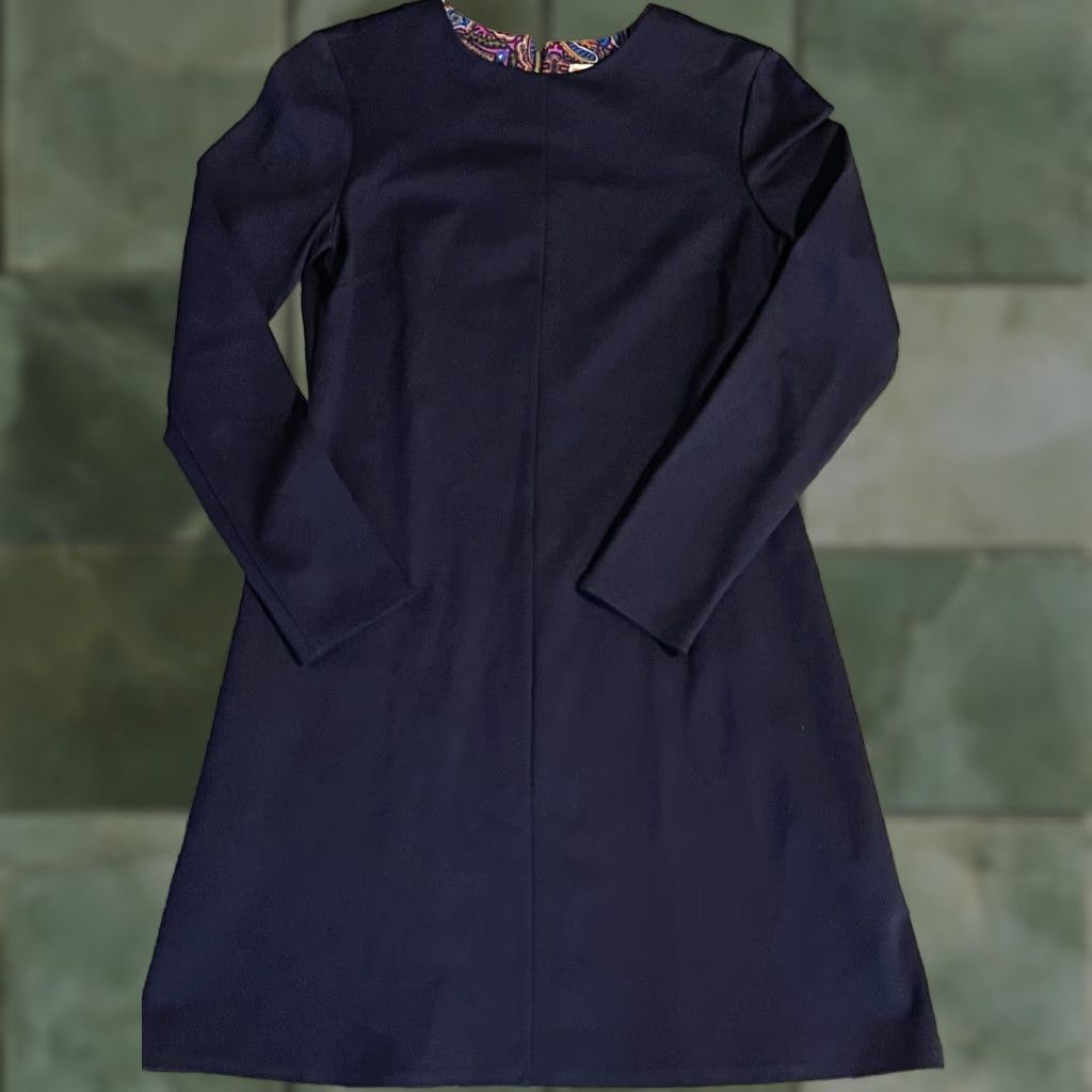 Vintage Jude Connally Womens Shift Dress Navy Knit Crew Neck Short Size S Size S / US 4 / IT 40 - 1 Thumbnail