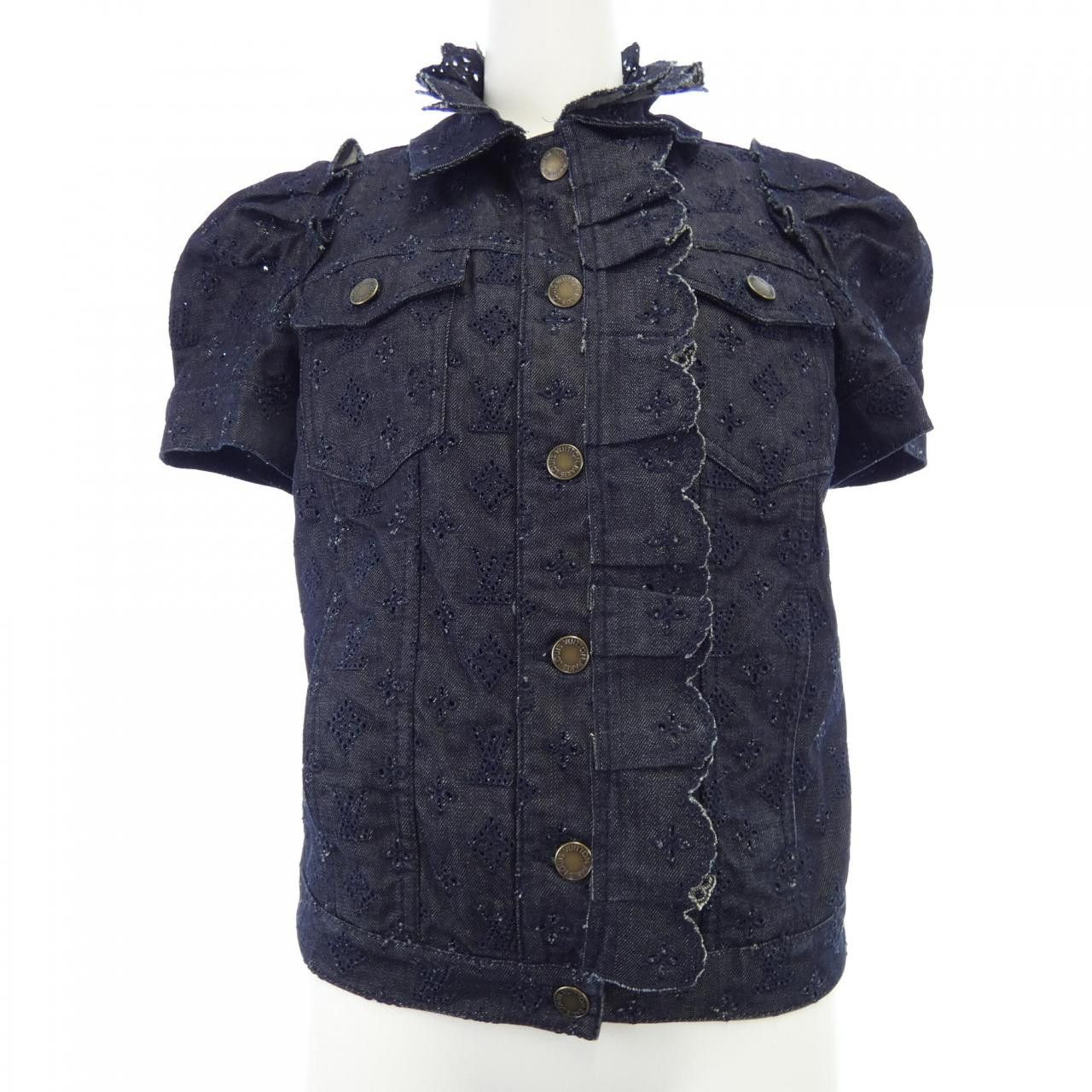 Louis Vuitton Louis Vuitton Louis Vuitton Denim Jacket Denim Outerwear WQJA03DBA DUTY FREE for USA Size ONE SIZE - 1 Thumbnail