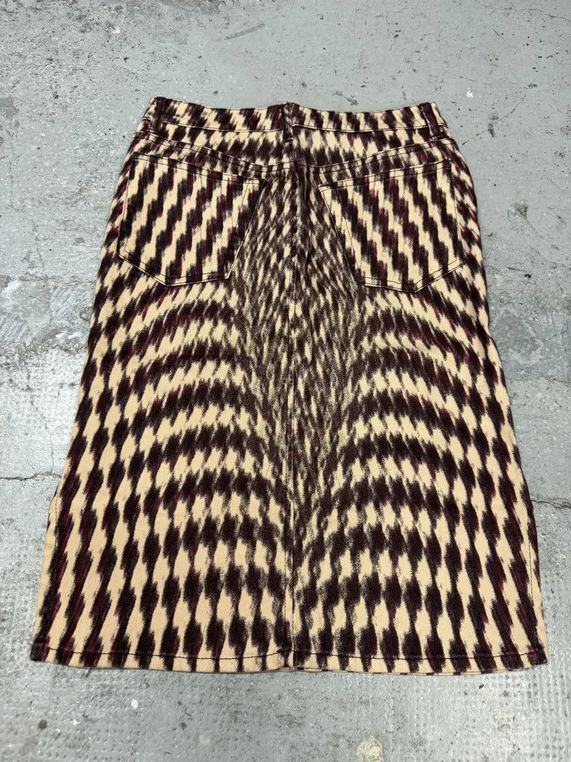 Designer × Just Cavalli × Vintage SS2001 Cavalli Psycho Pixel Lava Vision Skirt Size 25" / US 0 / IT 36 - 2 Thumbnail