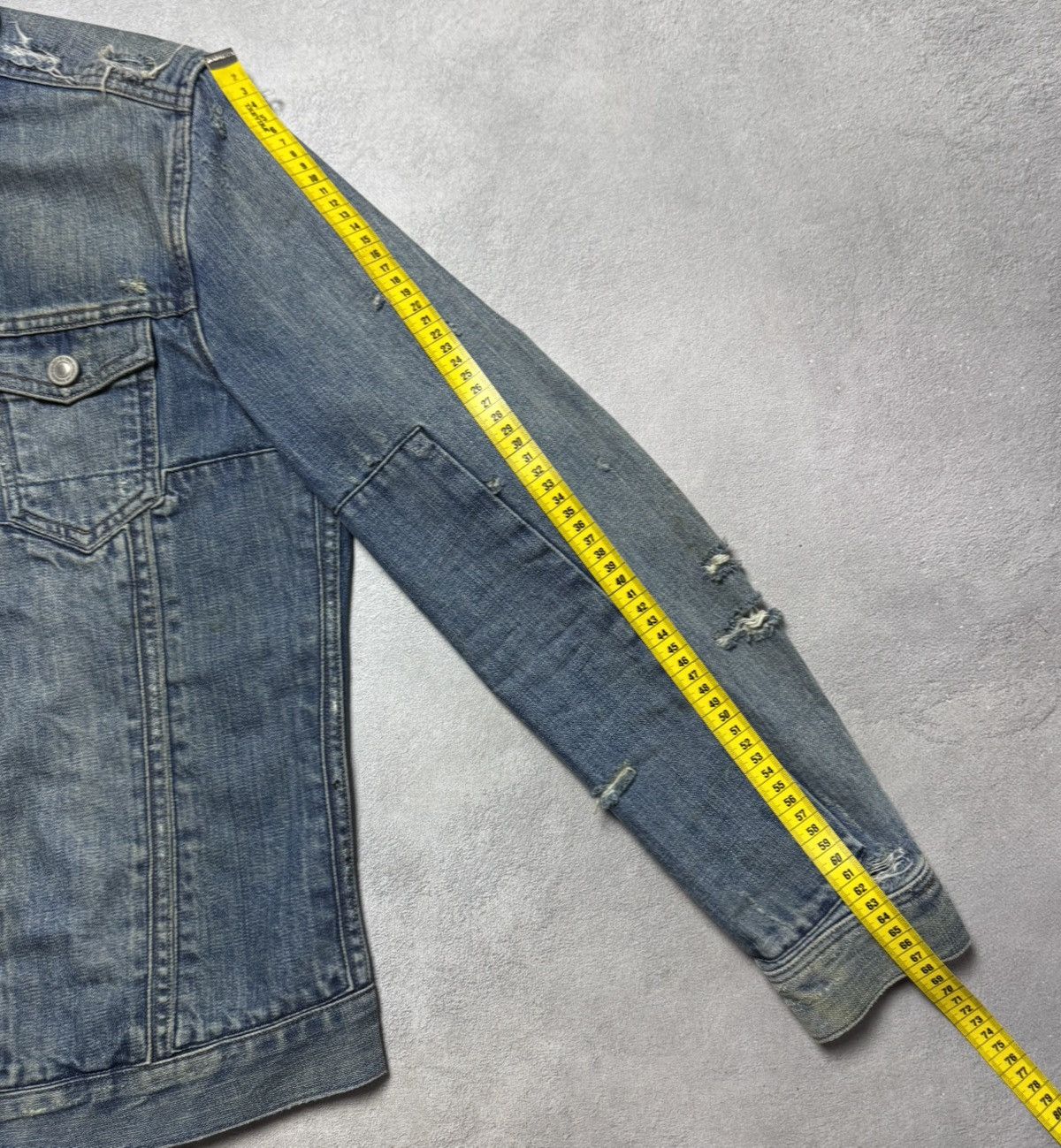 Allsaints Allsaints Distressed Denim Button Jacket Size US M / EU 48-50 / 2 - 20 Thumbnail