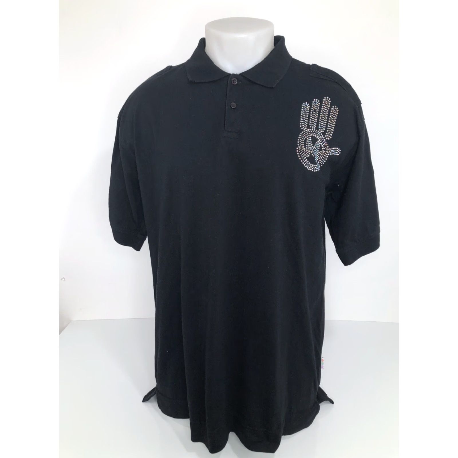 Vintage VINTAGE MISKEEN JEWELED HAND Mens XL Polo Shirt Size US XL / EU 56 / 4 - 3 Thumbnail