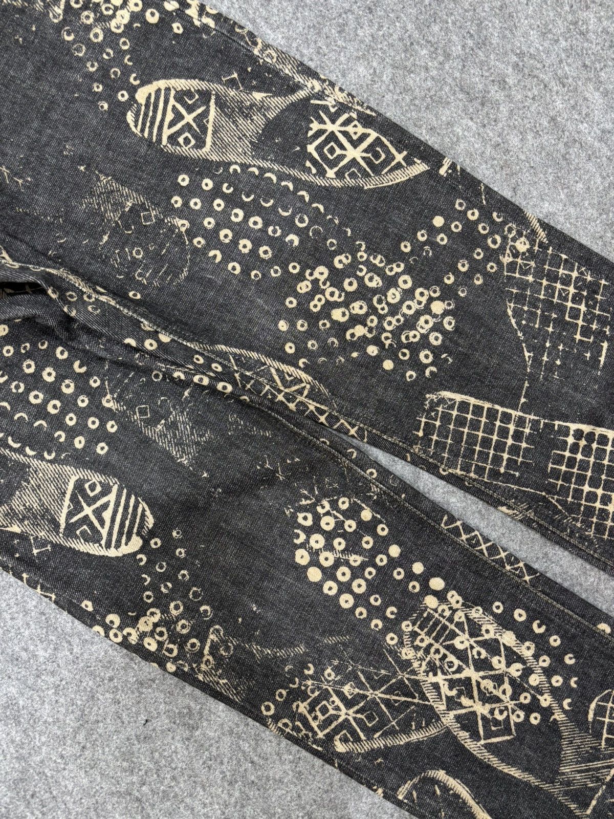 Japanese Brand 💥Very Rare💥Vtg Johnbull Boot Stomp Full Print Denim F670 Size US 28 / EU 44 - 6 Thumbnail