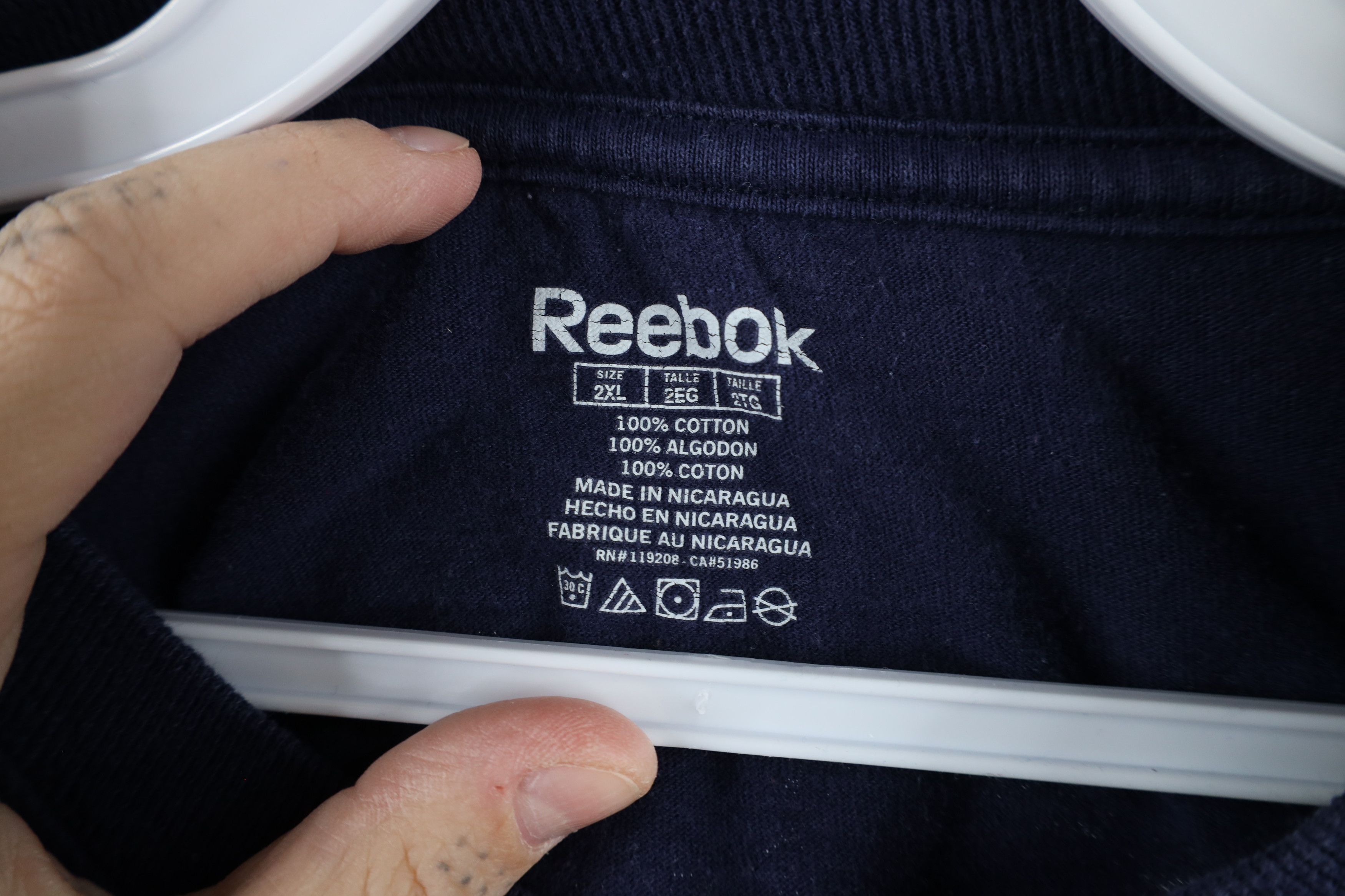 Reebok × Vintage Vintage Reebok England Patriots Football Long Sleeve T-Shirt Size US XXL / EU 58 / 5 - 9 Thumbnail