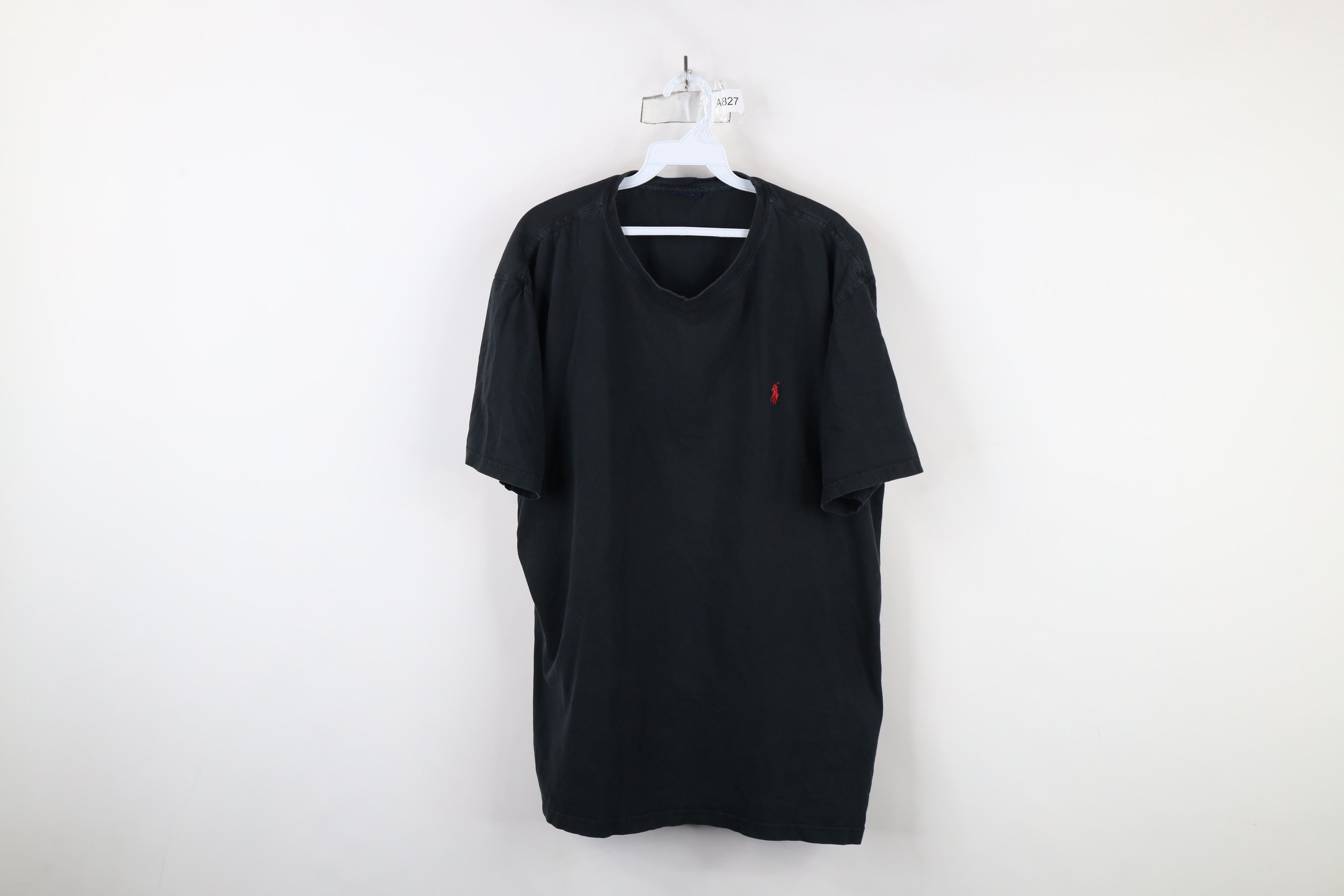 Ralph Lauren × Vintage Vintage 90s Ralph Lauren Short Sleeve T-Shirt Black Cotton Size US XXL / EU 58 / 5 - 1 Thumbnail