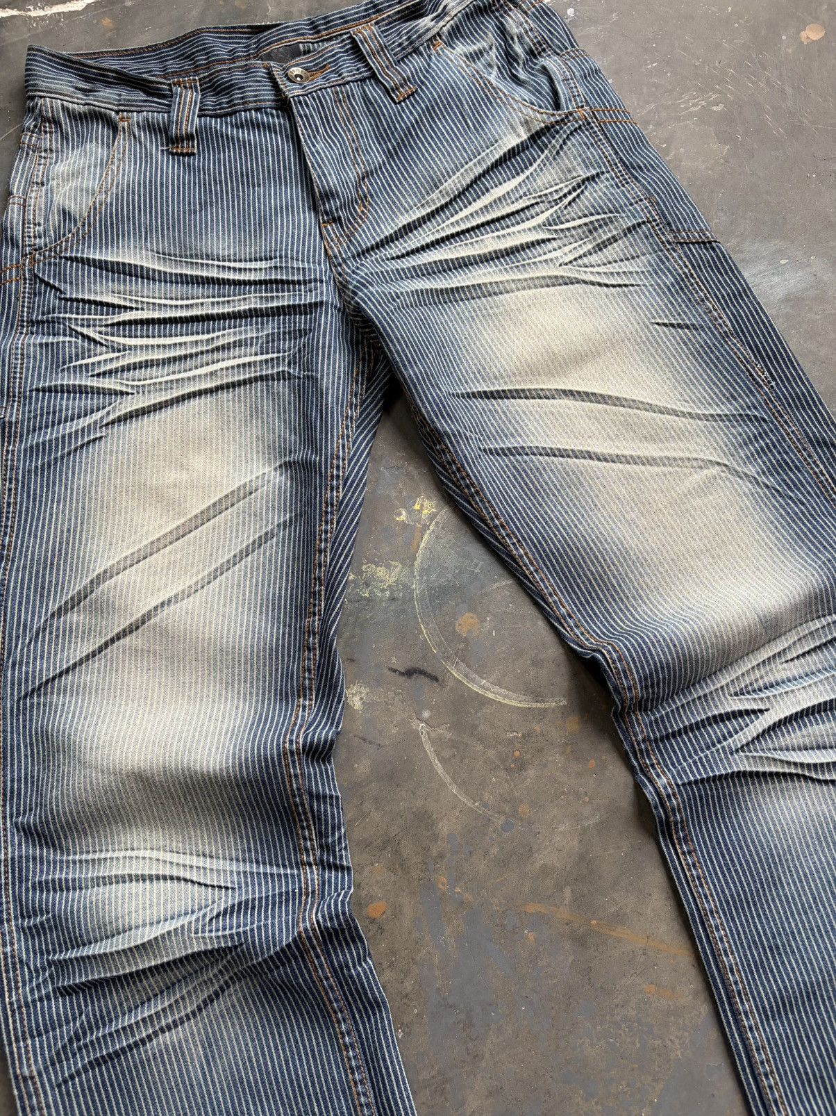 semanticdesign 2000s semantic design jeans stripe clawmark lgb kmrii Size US 30 / EU 46 - 2 Thumbnail
