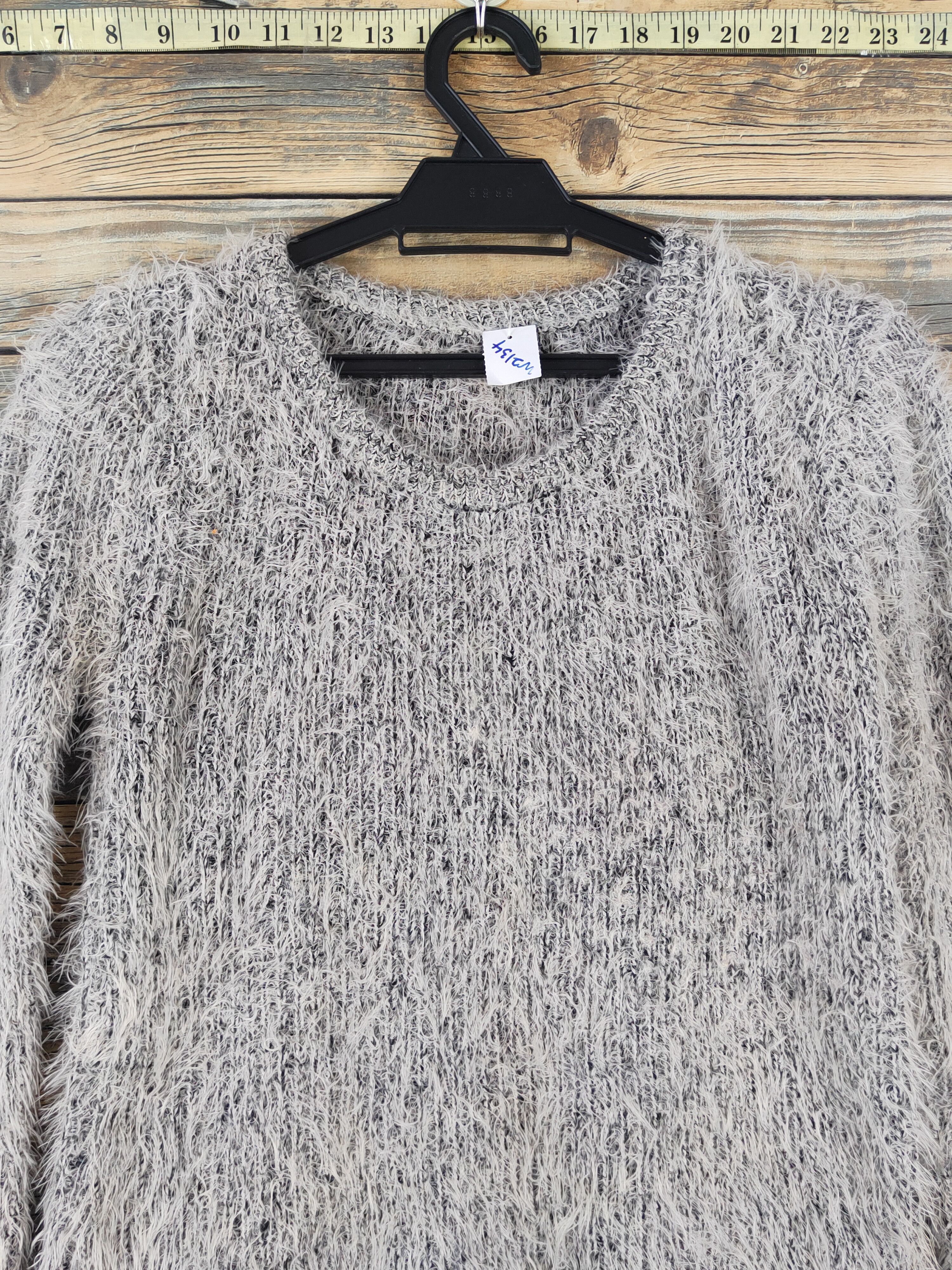 Japanese Brand Japanese Brand Black Shag Shaggy Fur Mohair Knitwear #W2134 Size S / US 4 / IT 40 - 2 Thumbnail
