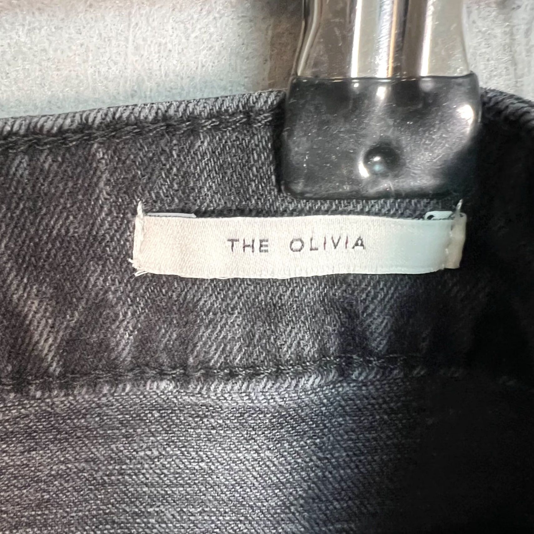 Zara Zara Jeans The Olivia Mid-Rise Straight-Leg Gray 6 Womens Cotton Denim 5-Pocket Inseam 33 in Regular Rise Mid Vintage: No Size 28" / US 6 / IT 42 - 4 Thumbnail