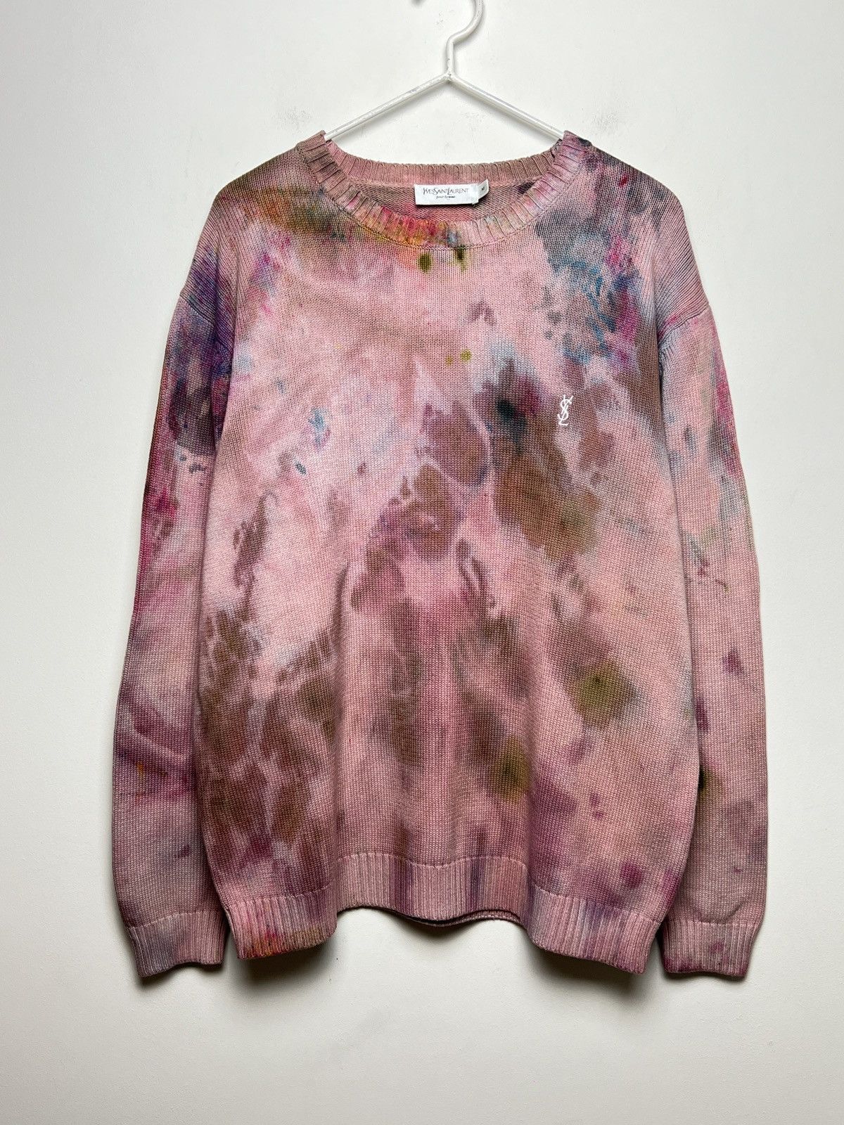 Yves Saint Laurent YSL y2k tie dye vintage sweater m-l Size US L / EU 52-54 / 3 - 2 Thumbnail