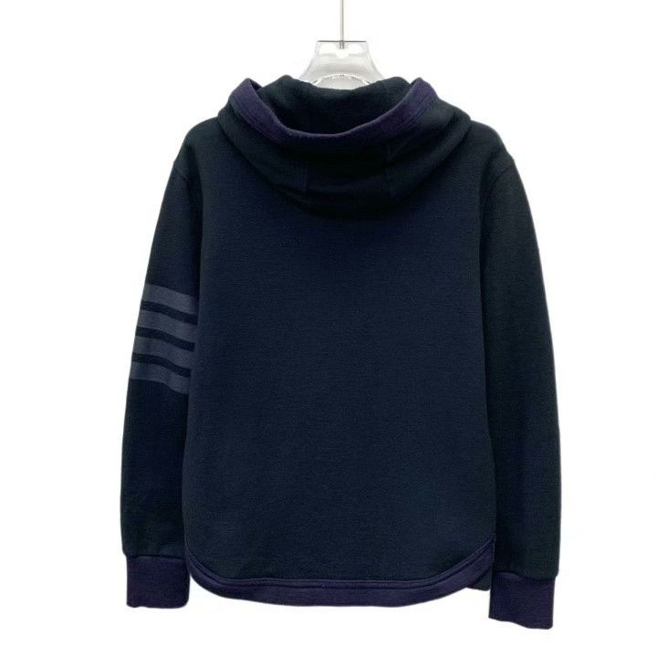 Thom Browne THOM BROWNE Colorblock Four Bar Wool Hooded Jacket Size US S / EU 44-46 / 1 - 2 Thumbnail