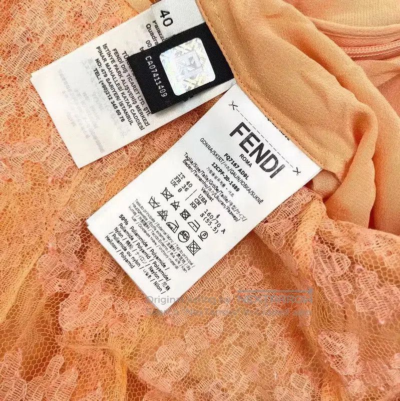 Fendi Fendi Orange Silk A-Line Skirt . Size 26" / US 2 / IT 38 - 4 Thumbnail