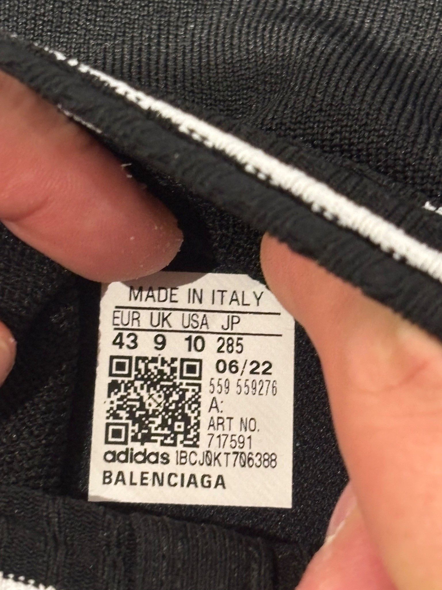 Adidas × Balenciaga Adidas x Balenciaga Speed Sneaker Black Size US 9 / EU 42 - 6 Thumbnail