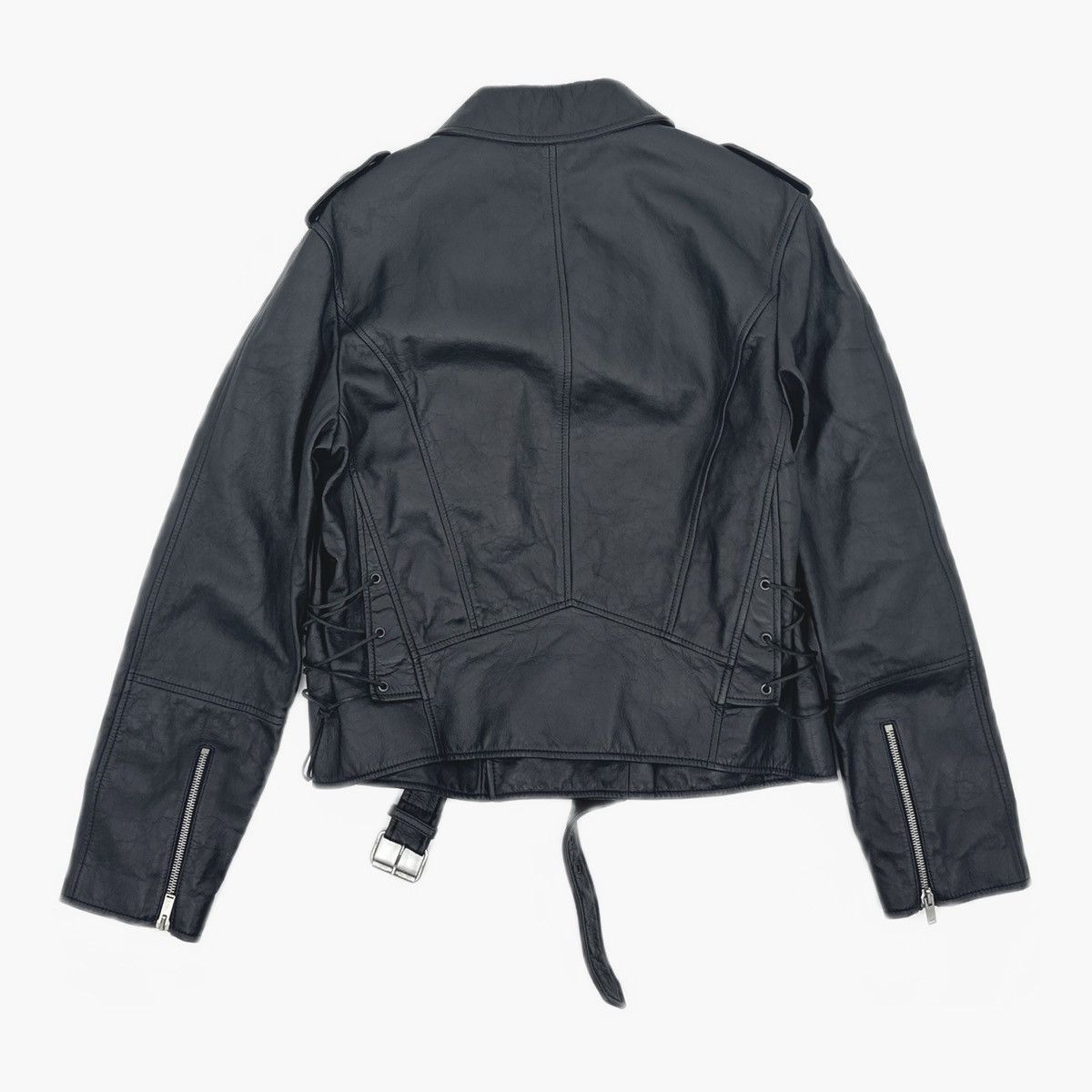 Saint Laurent Paris Saint Laurent Aged Leather Motorcycle Jacket Size US M / EU 48-50 / 2 - 2 Thumbnail