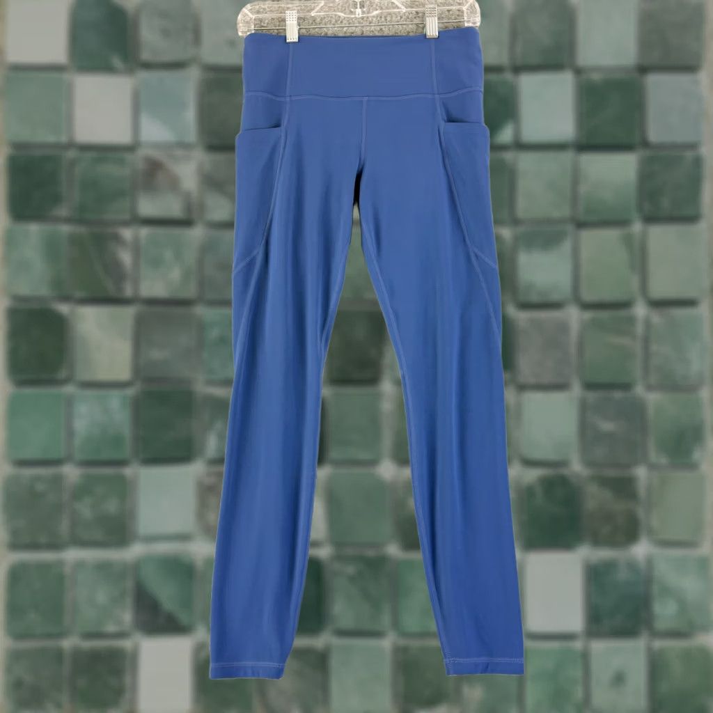 Athleta Athleta All In Reaction Leggings Womens Medium Atlantis Blue Yoga Pull On Size 32" / US 10 / IT 46 - 1 Thumbnail