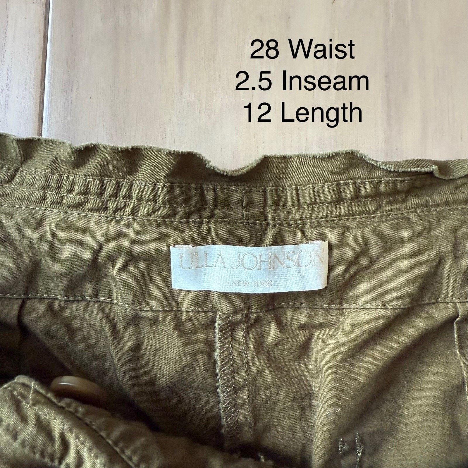 Ulla Johnson Ulla Johnson Shorts 28 Green 2.5 Inseam New York Military Size 28" / US 6 / IT 42 - 4 Thumbnail
