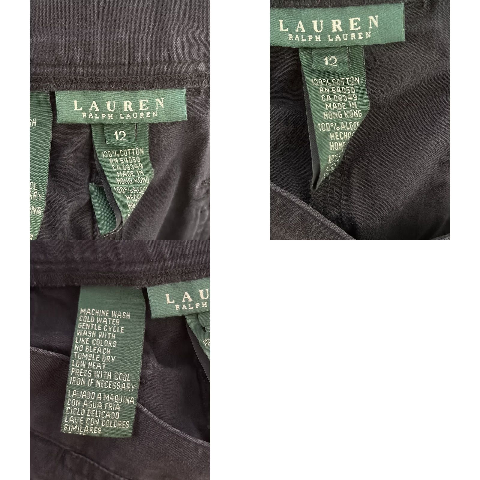Ralph Lauren Lauren Ralph Lauren Pants Womens 12 Black Capri Cropped Stretch Logo Pockets High Rise Straight Casual Travel Size 34" / US 12 / IT 48 - 8 Thumbnail