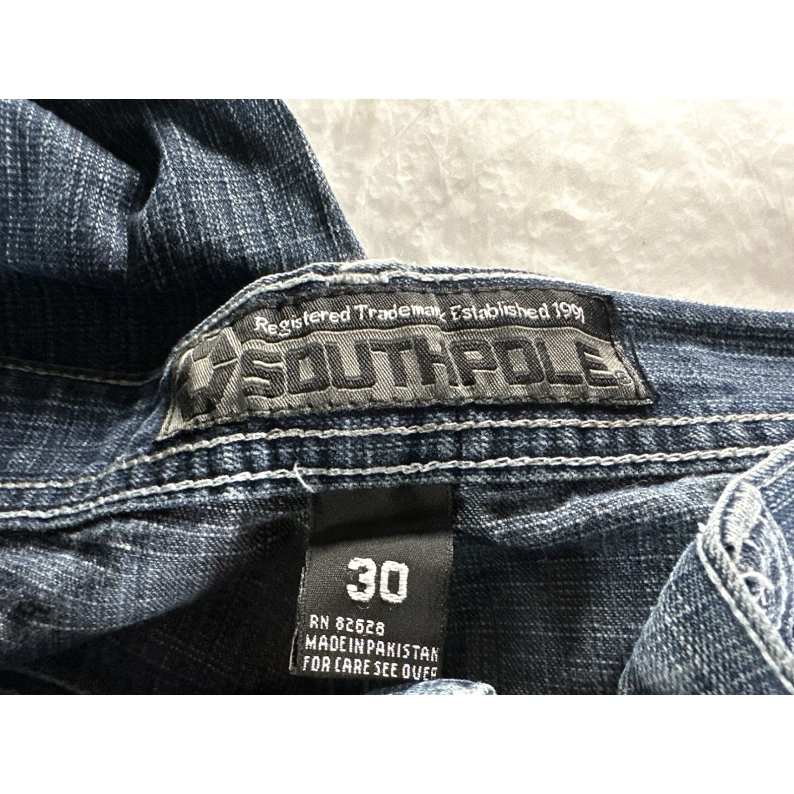 Southpole Jeans Mens 30x31 Red Tab Y2K Hip Hop Dark Wash Skater