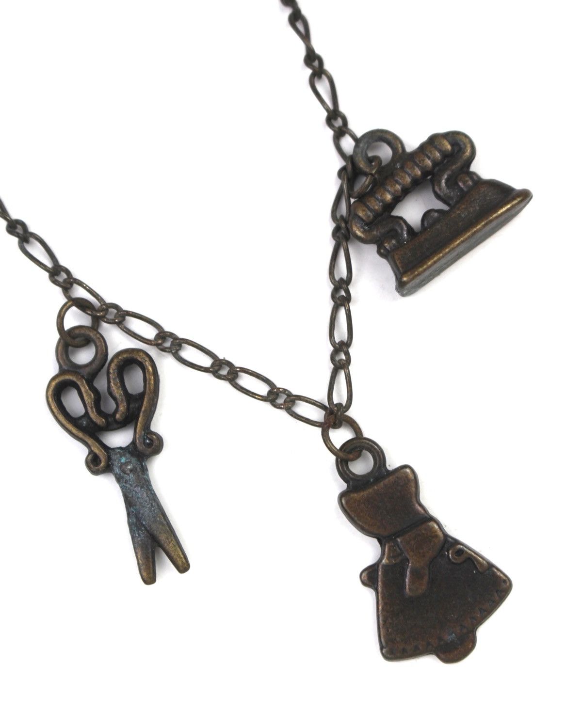 Vintage 1990S JAPANESE MADE BLACKSMITH SOUVENIR BRASS NECKLACE Size ONE SIZE - 3 Thumbnail