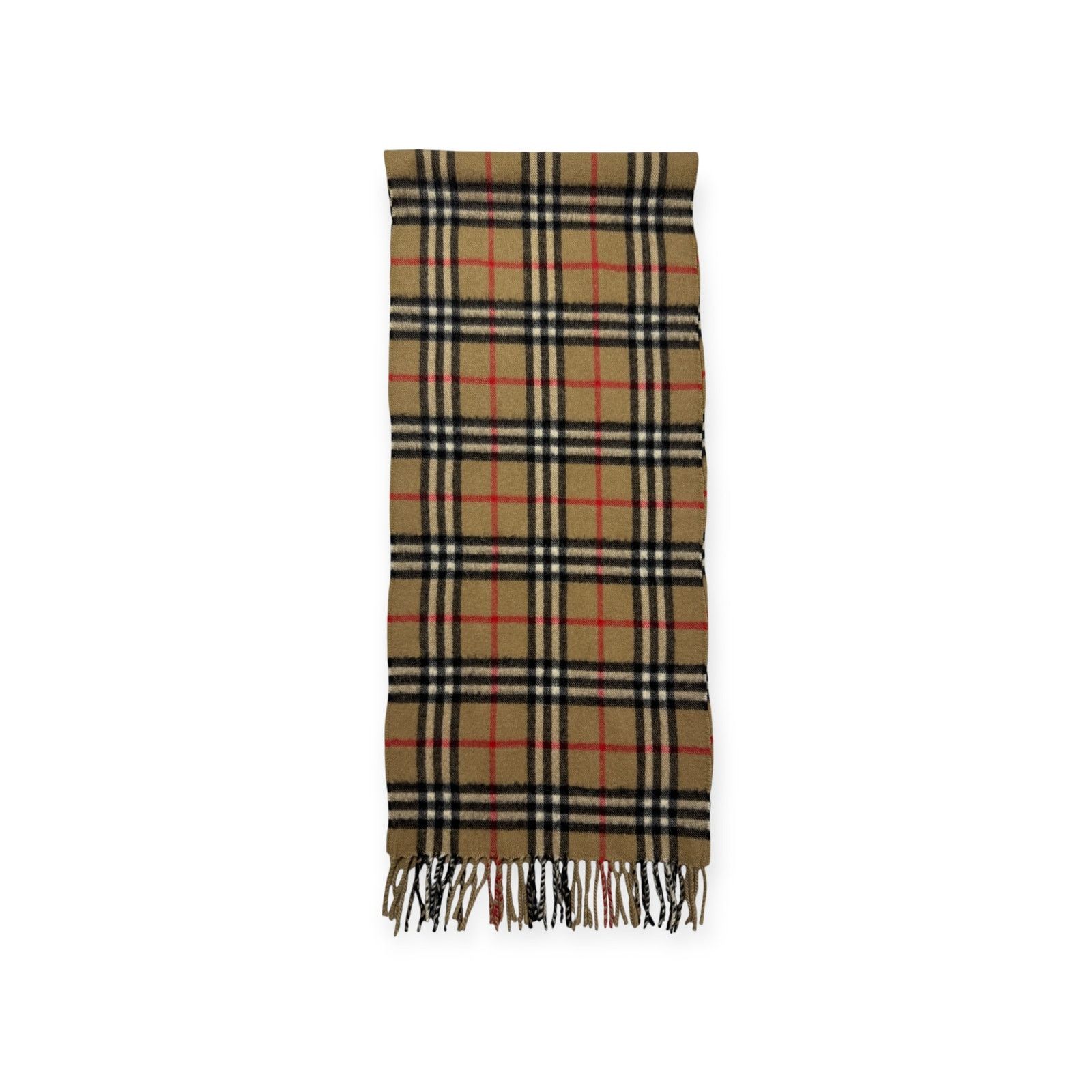 Burberry 🔴 Vintage Burberrys Scarf Nova Check 100% Cashmere Camel Size ONE SIZE - 4 Thumbnail